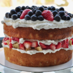Asian Bakery Style Fruit Sponge Cake Recipe