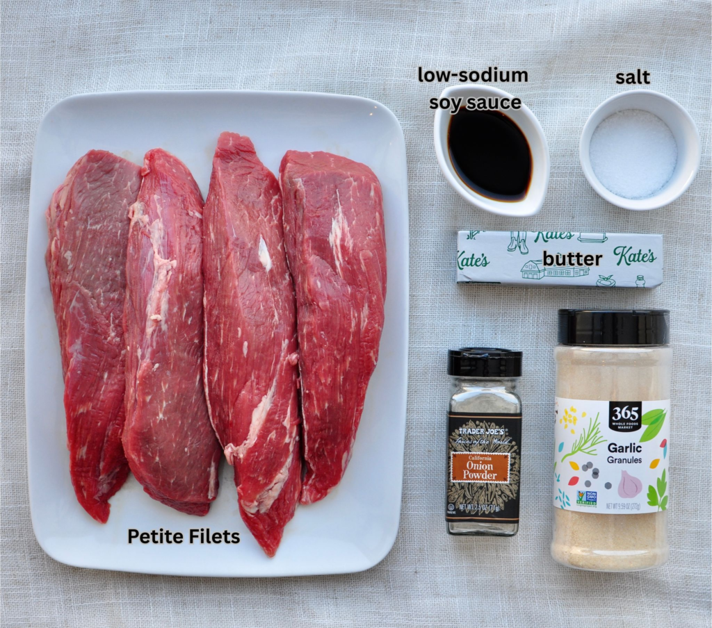Ingredients for Sous Vide Petite Filet