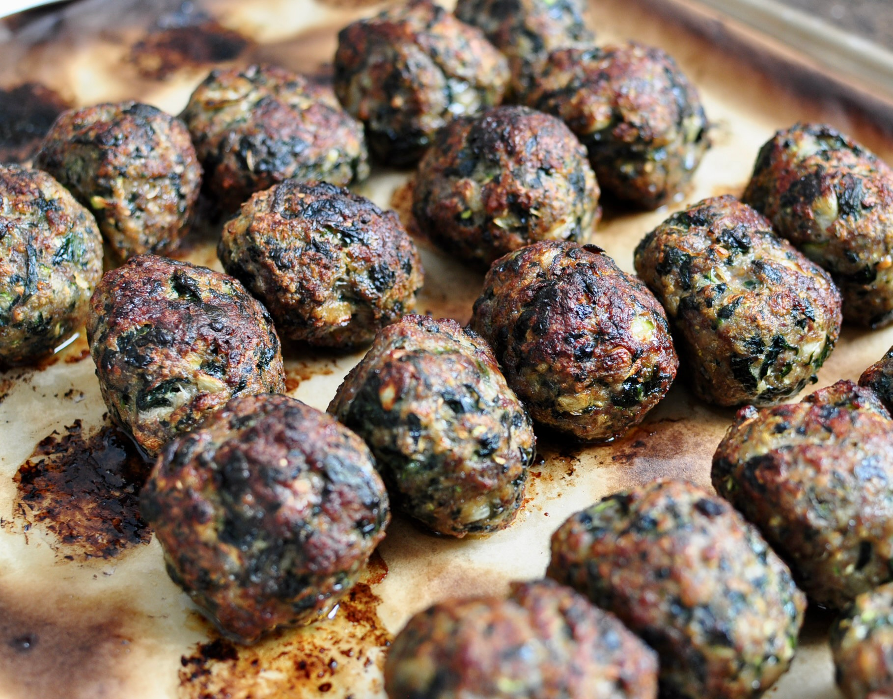 Oven broiled meatballs