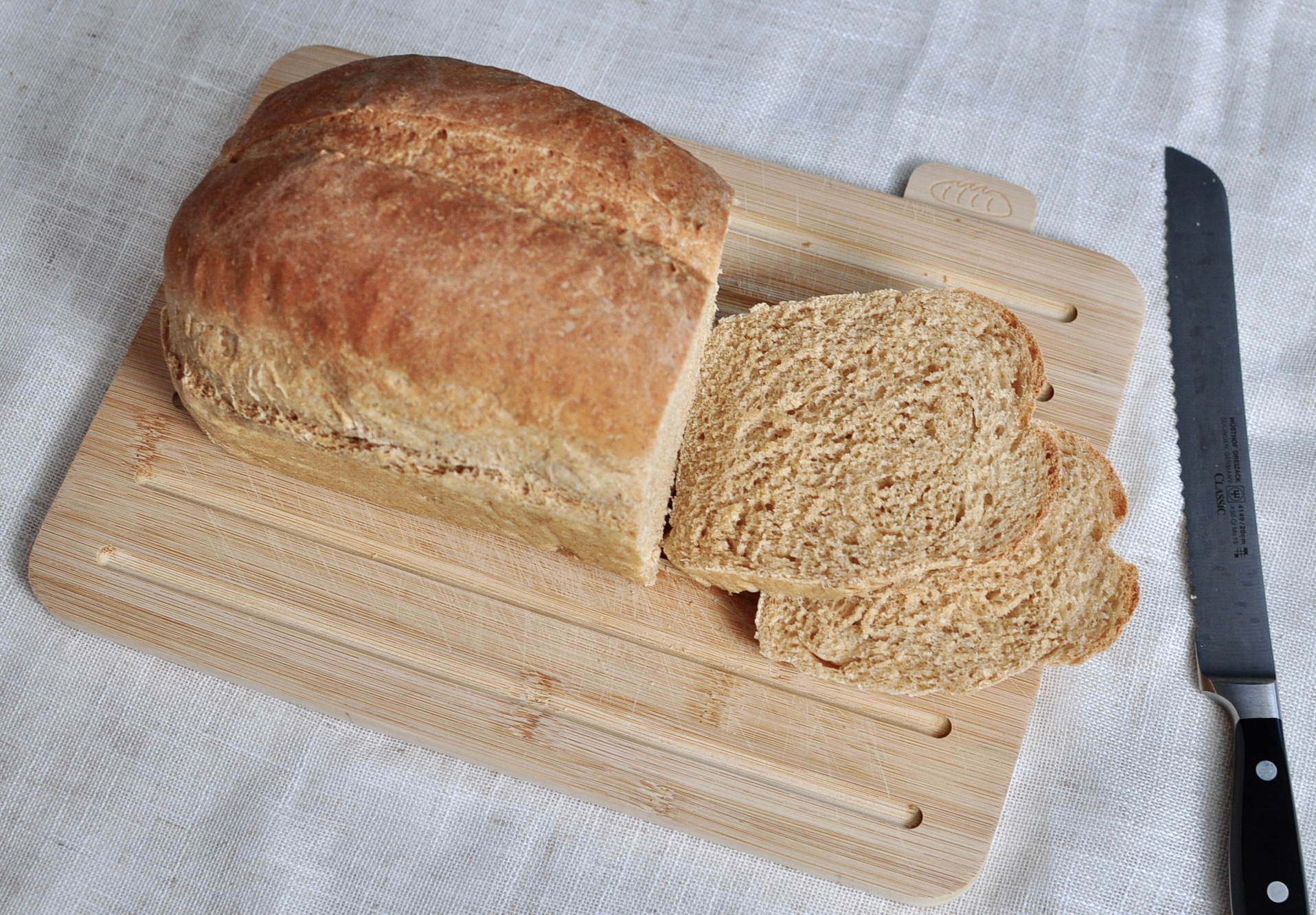 Recipe for 1 loaf of whole wheat sandwich bread