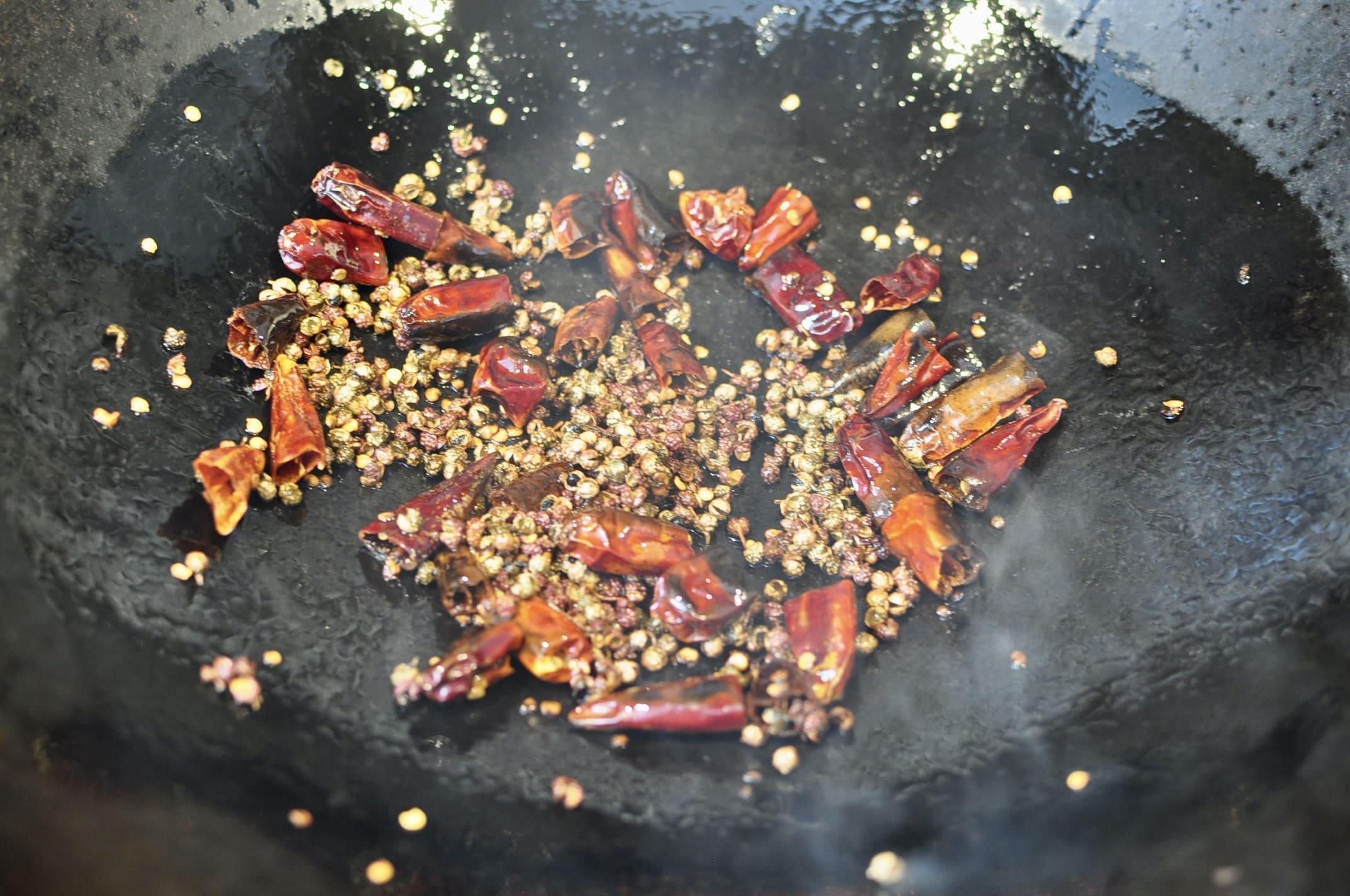 Dried Red Chili Peppers and Sichuan Peppercorns for Water Boiled Fish