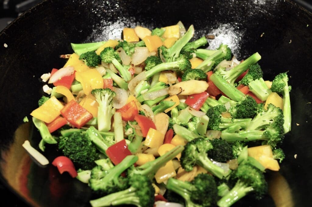 Vegetable Stir Fry Broccoli Peppers Onions