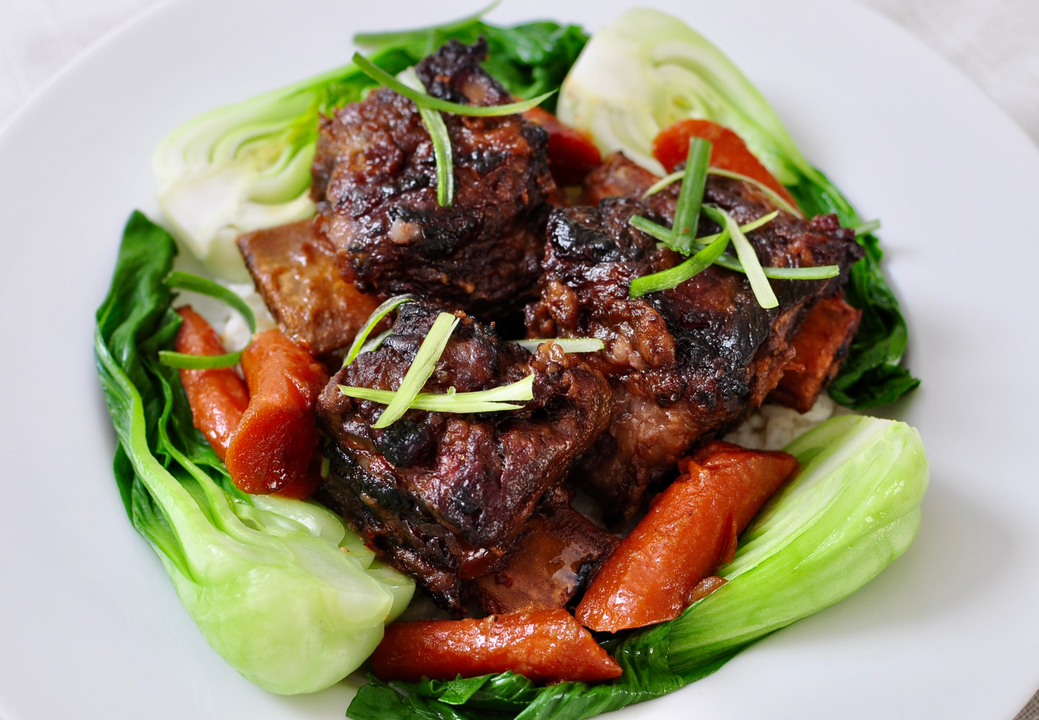 Braised Short Ribs and Bok Choy