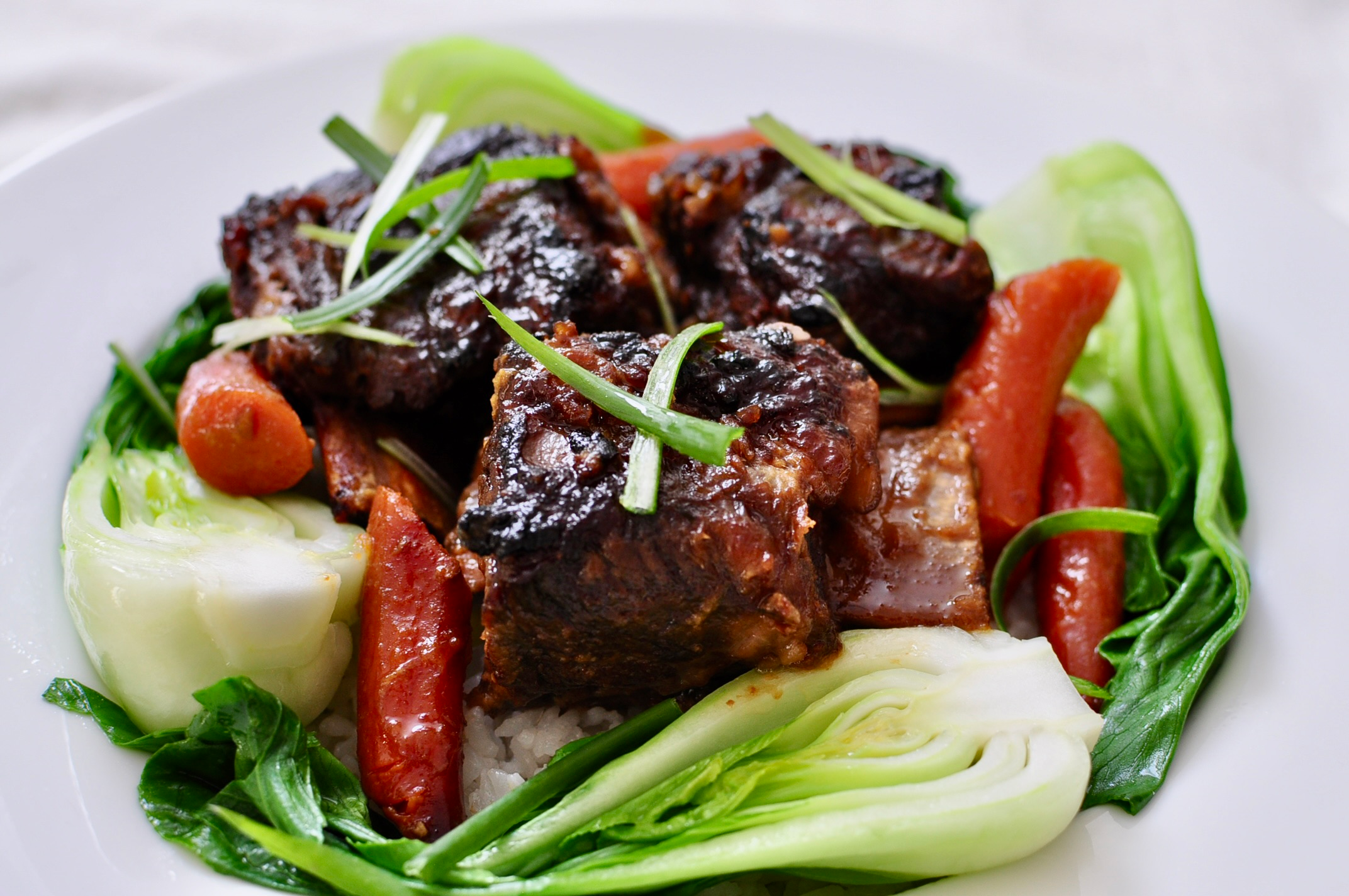 Braised Short Ribs with Shanghai Bok Choy