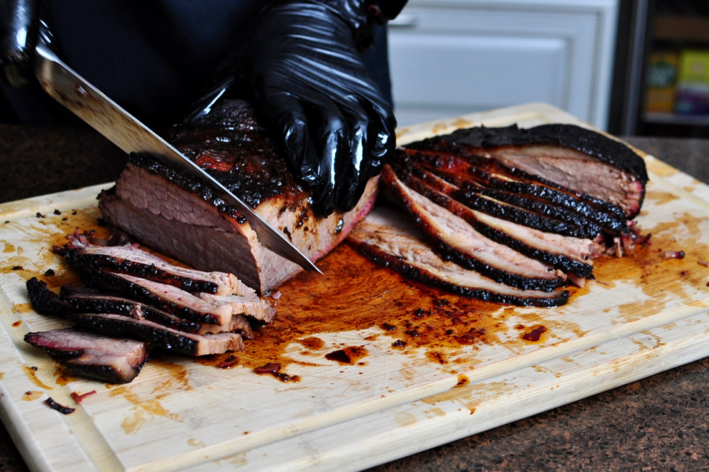 Smoked brisket is juicy and flavorful