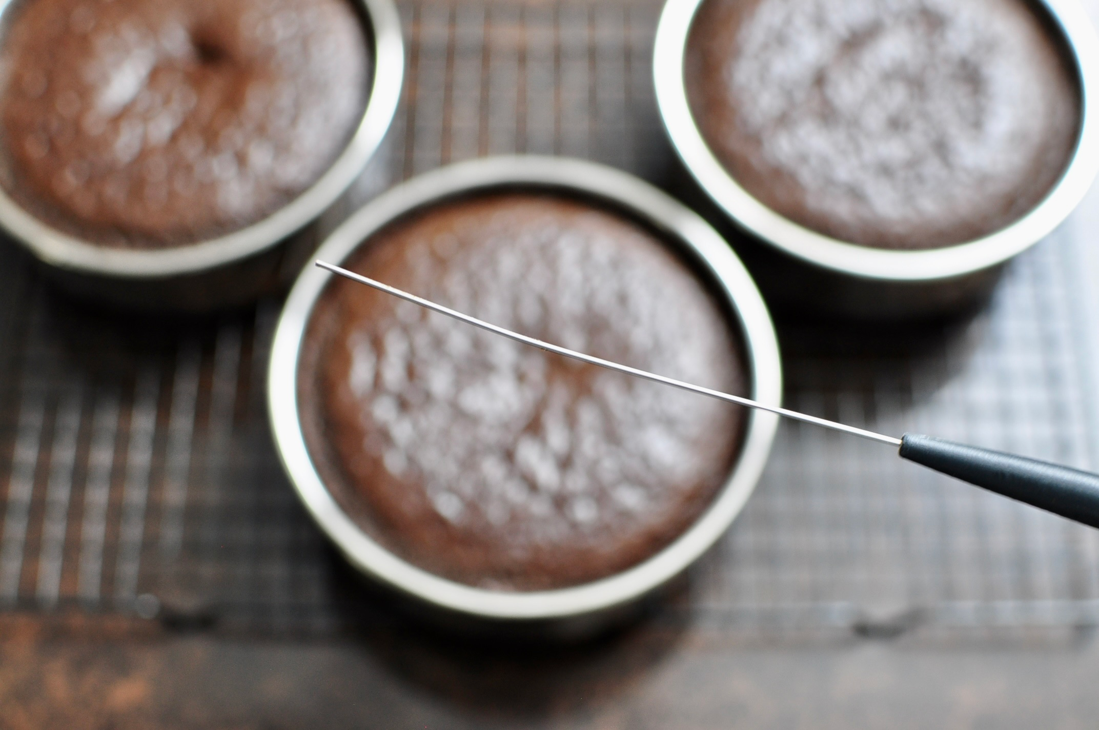 Cake tester to test doneness