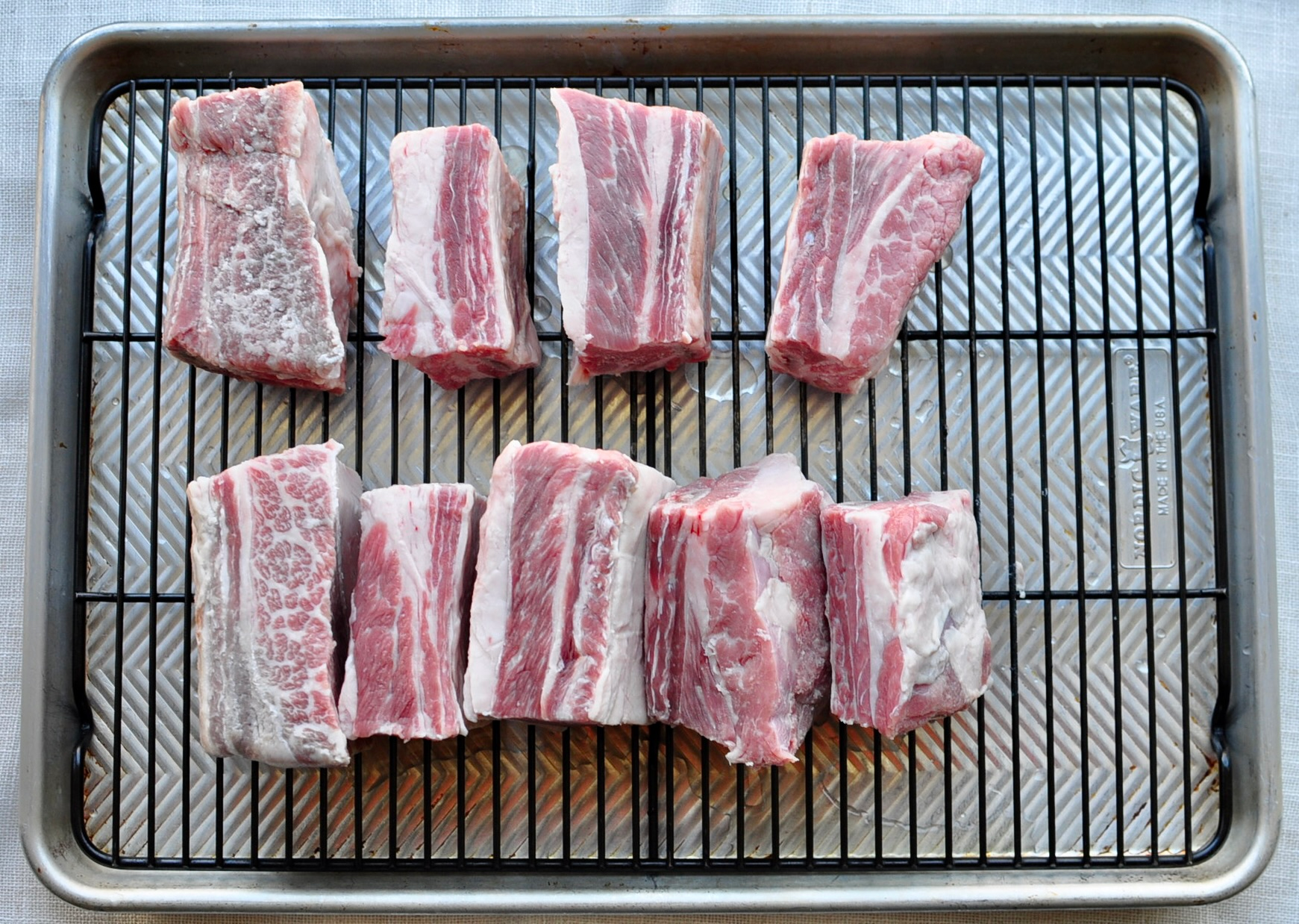 Short ribs after soaking