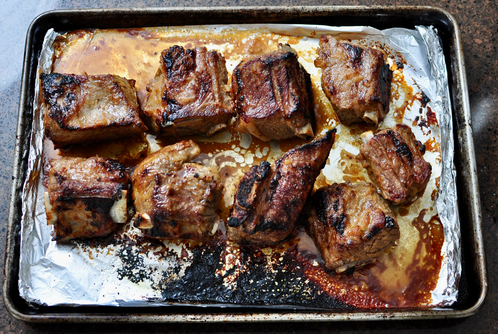 Broiled short ribs