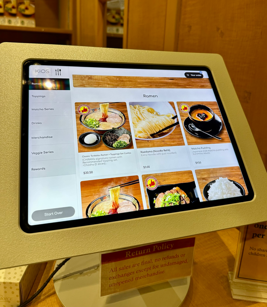 Ichiran Order Kiosk
