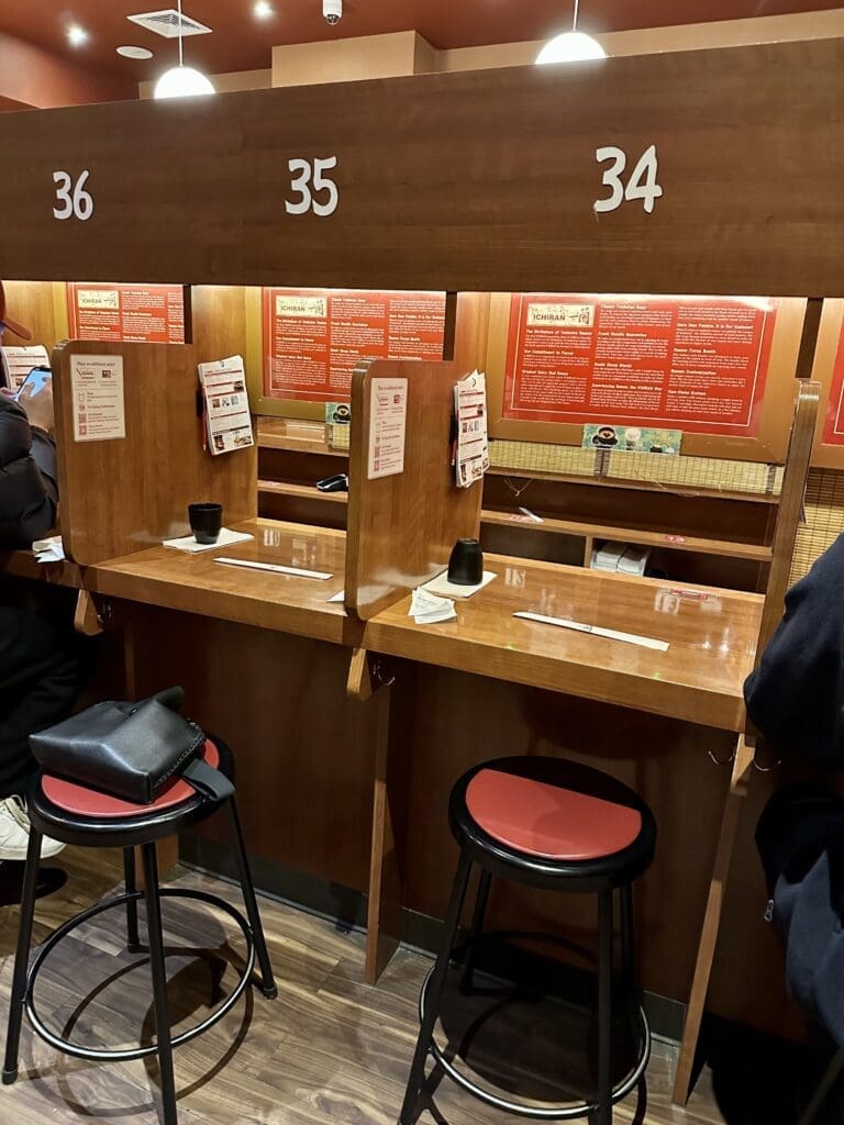 ICHIRAN Solo Dining Booths