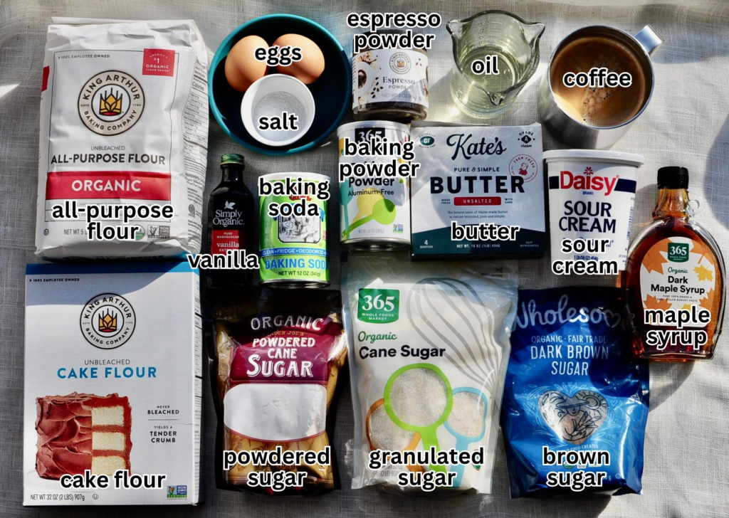 ingredients for coffee coffee cake