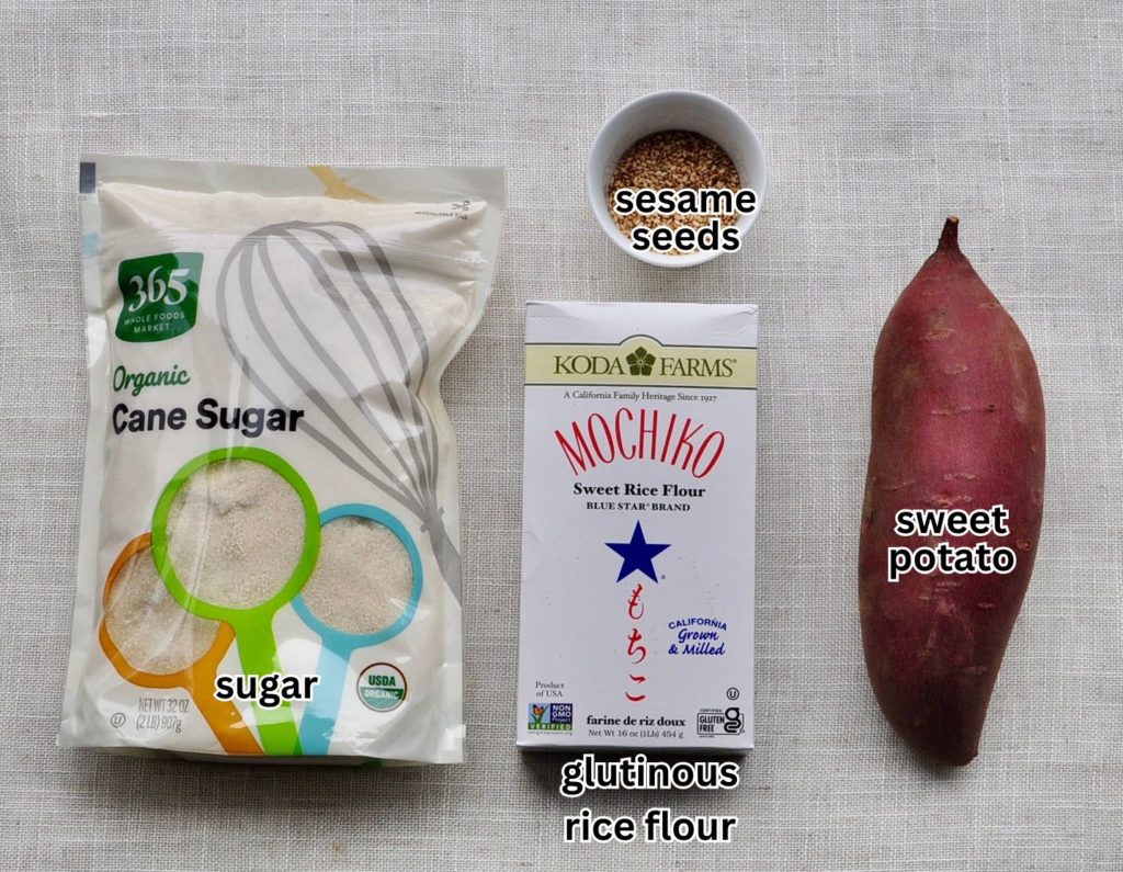 ingredients for sweet potato pancakes