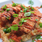 Korean Fried Chicken and Rice Waffles