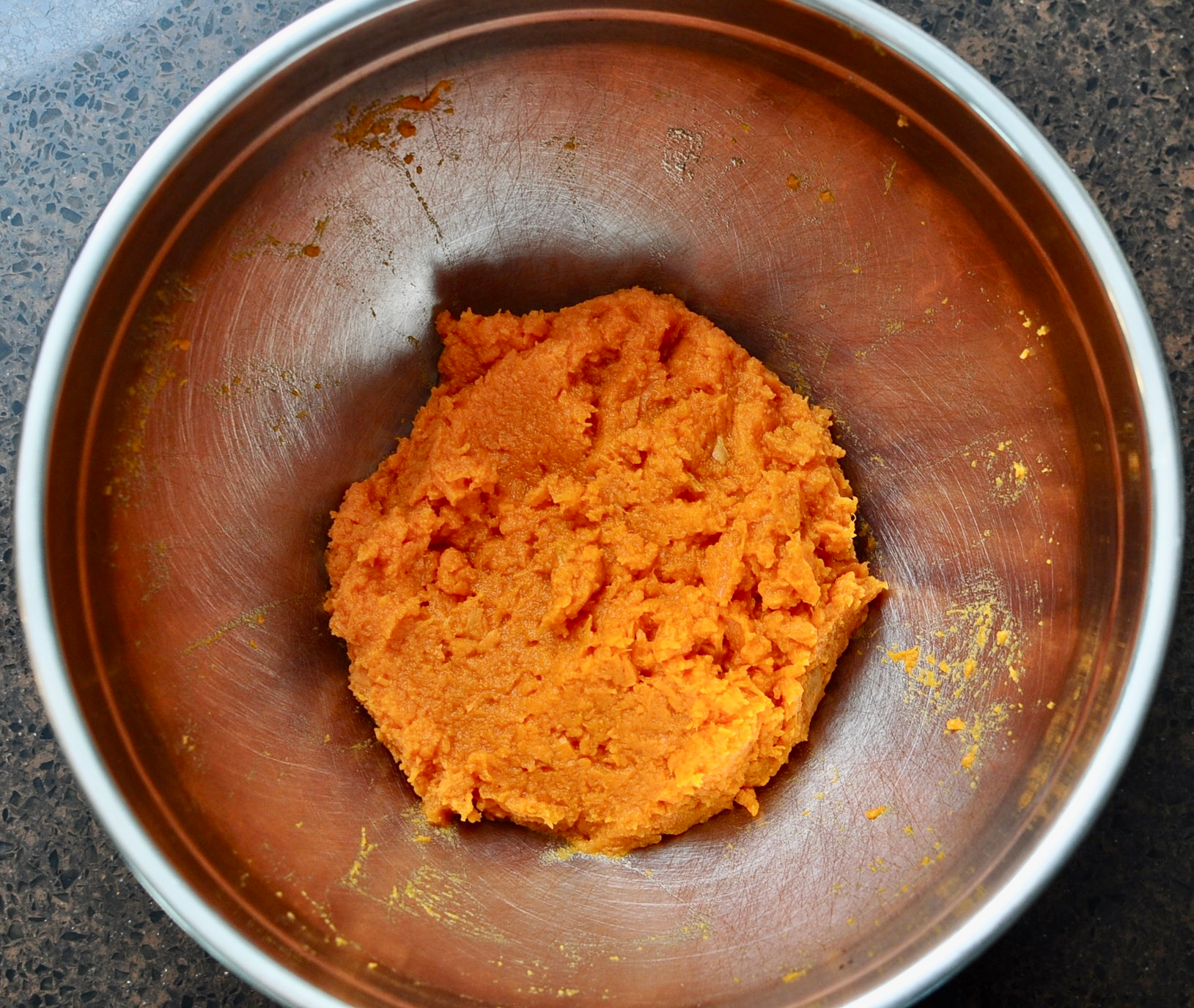 Mashed sweet potatoes