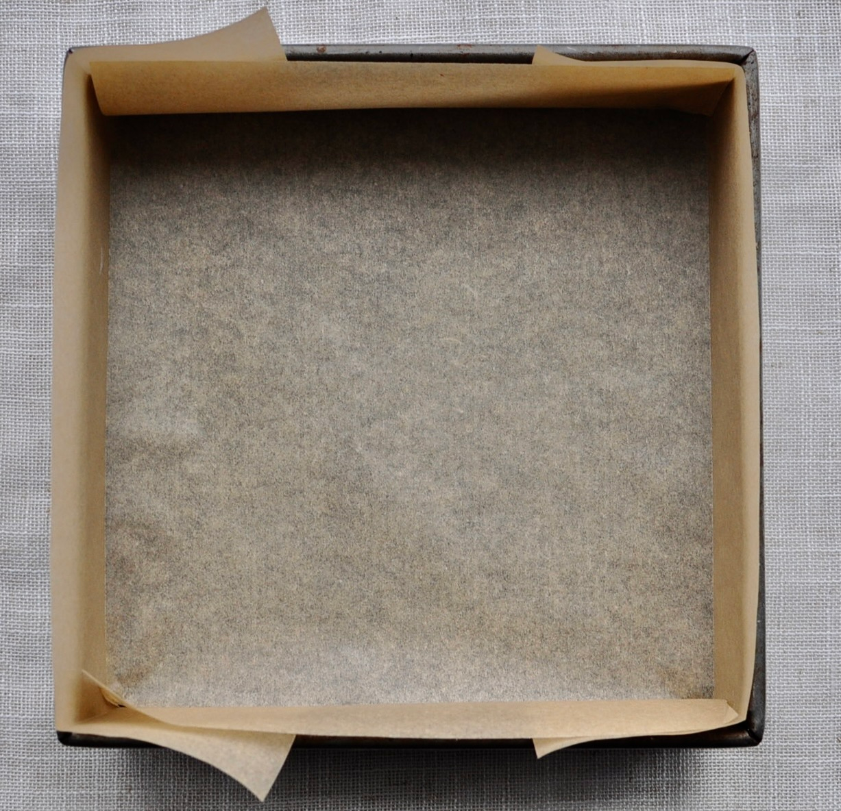Square Pan Lined with Parchment Paper