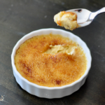 Perfect caramelized sugar crust on espresso creme brulee