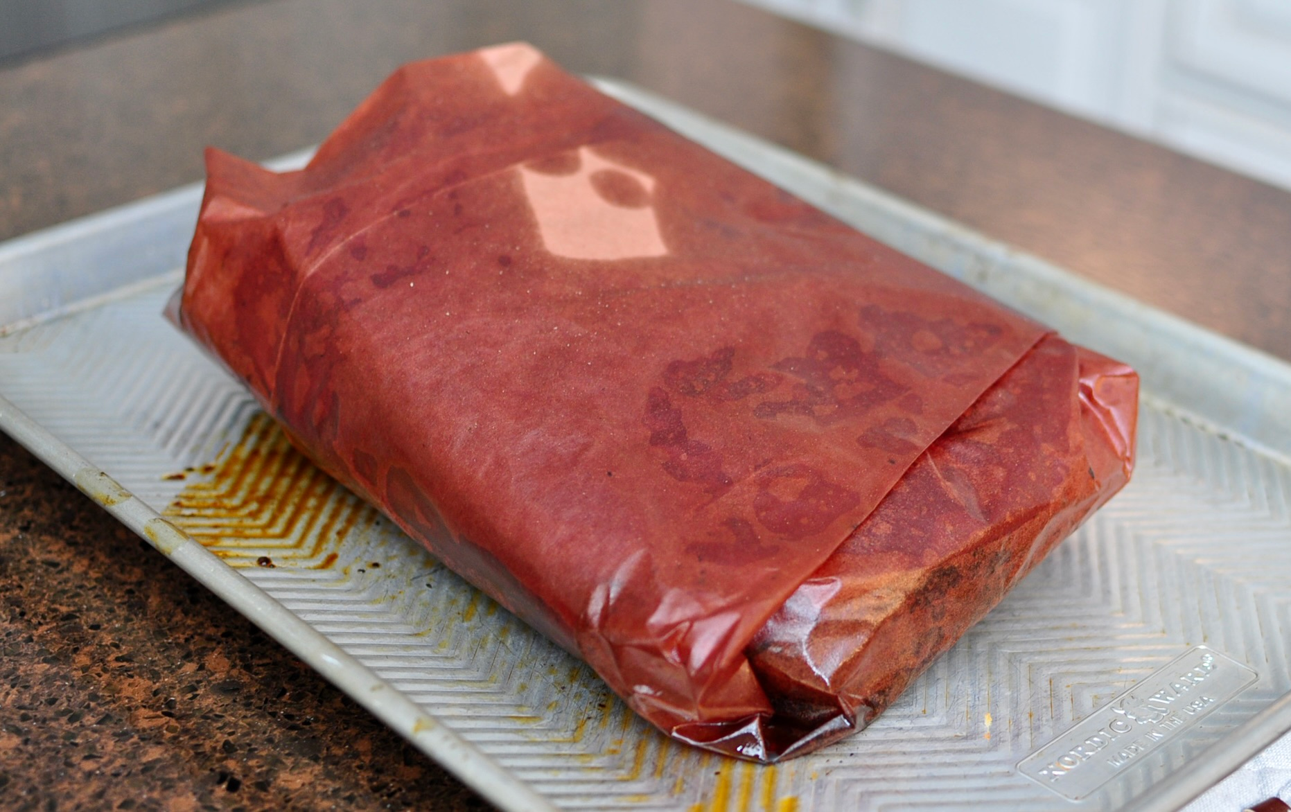 Wrapped smoked brisket