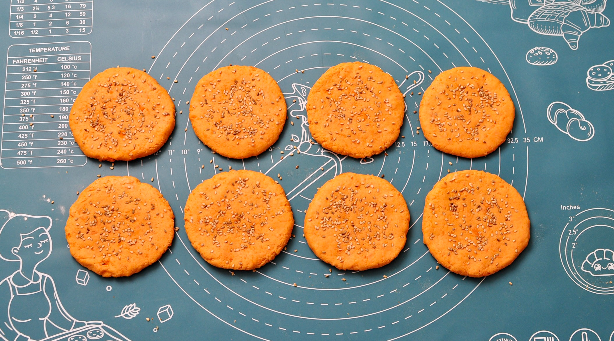 Sweet Potato pancake with toasted sesame seeds