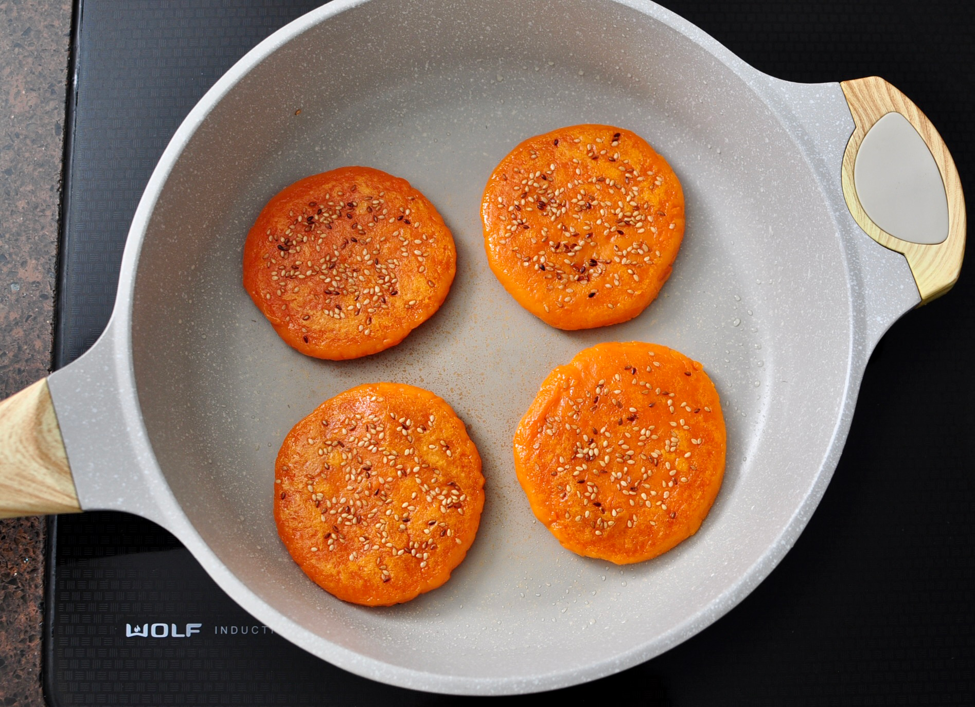 Fried sweet potato pancakes