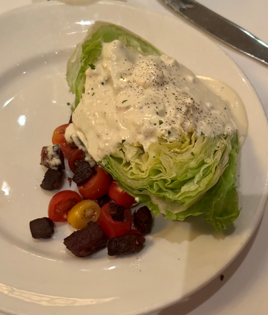 Wedge with Bleu Cheese and Smoked Bacon