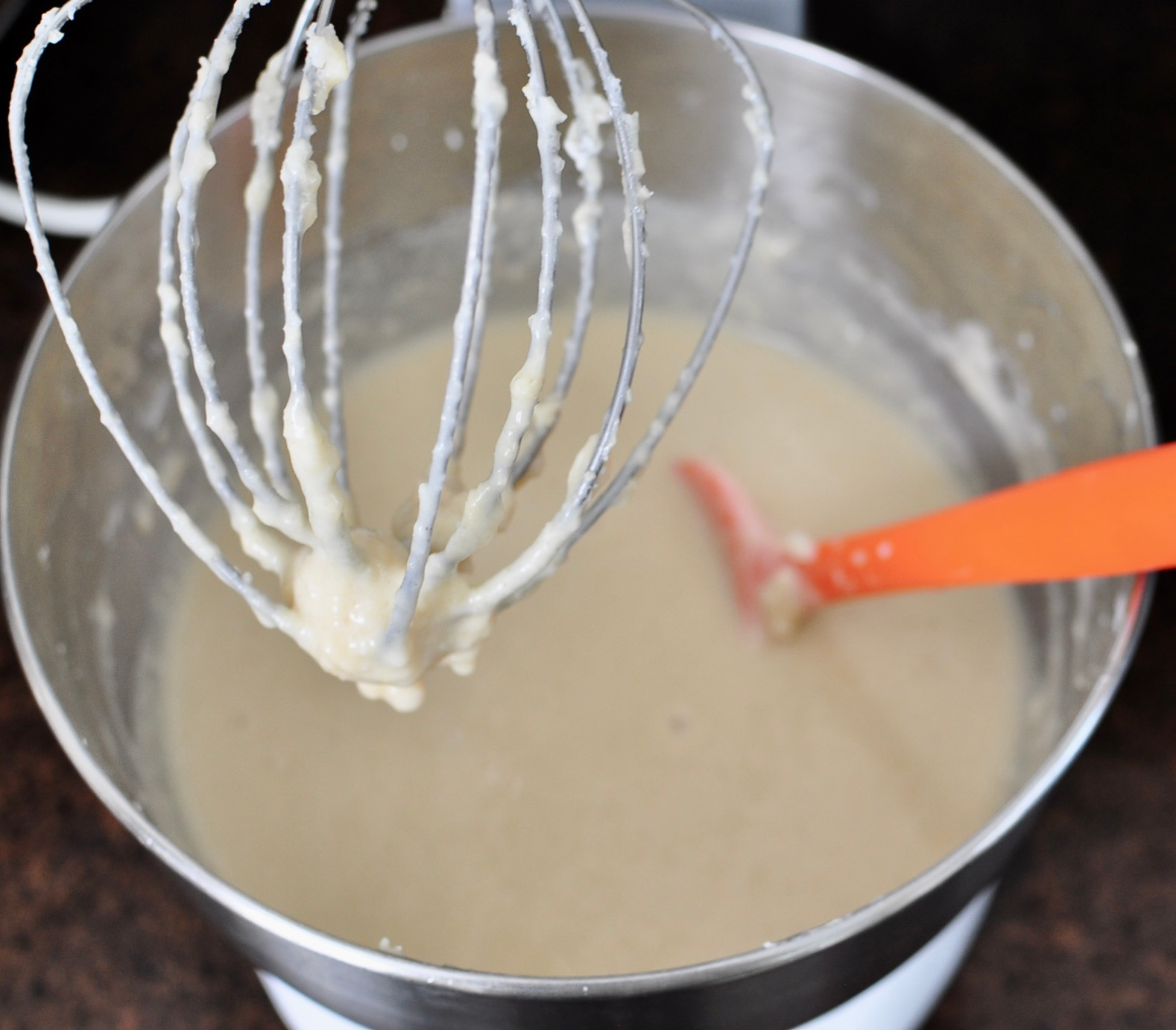 vanilla cake batter with milk
