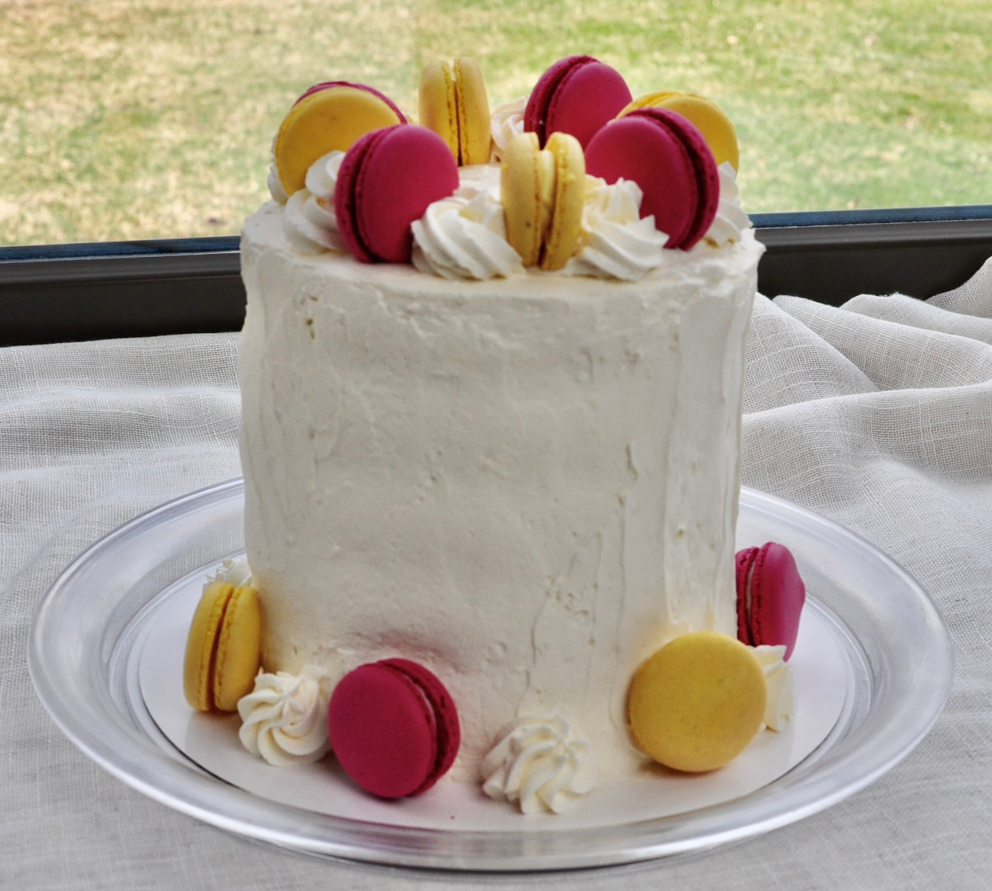 Decorated tall cake