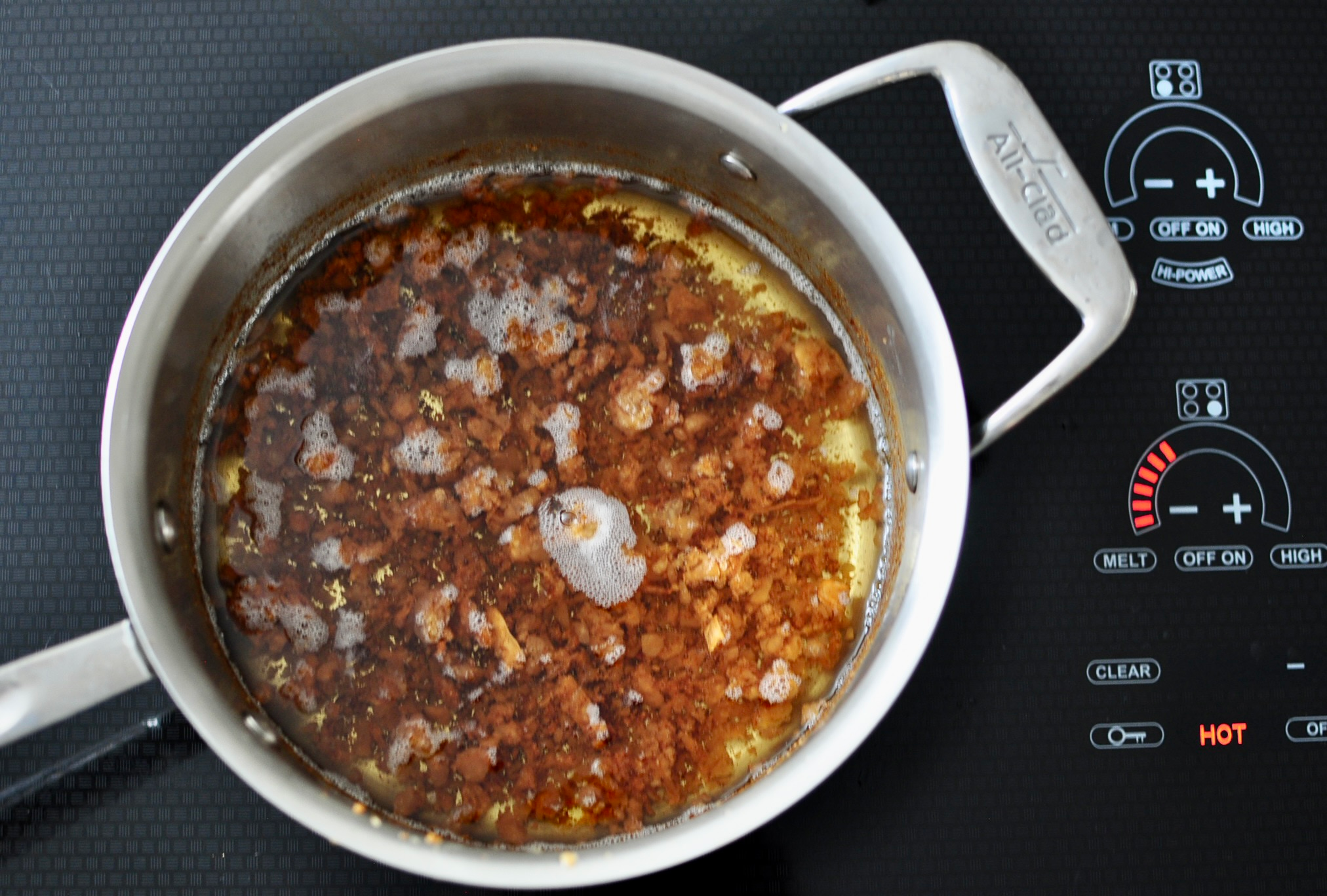 Beef fat rendering after 6 hours