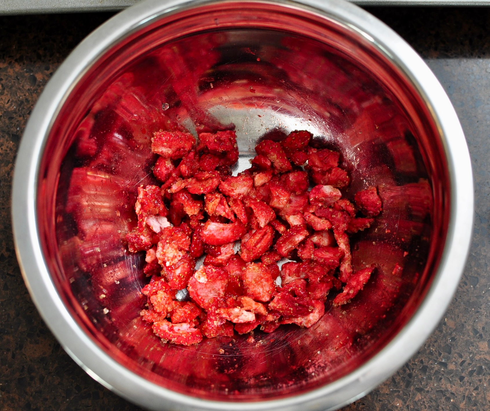 Strawberries with lemon and turbinado sugar