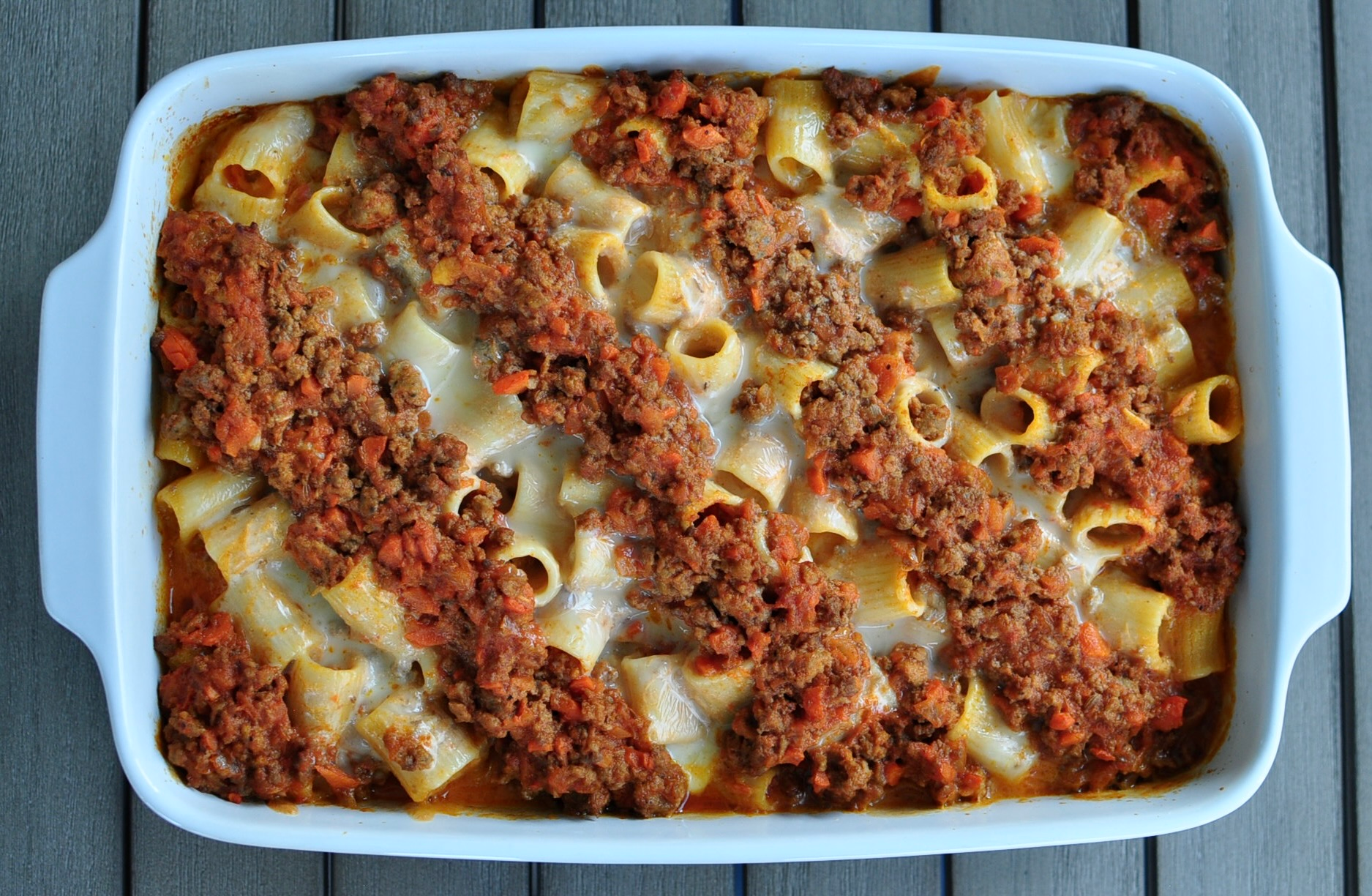 Baked Ziti with Italian Sausage and Homemade Marinara Sauce