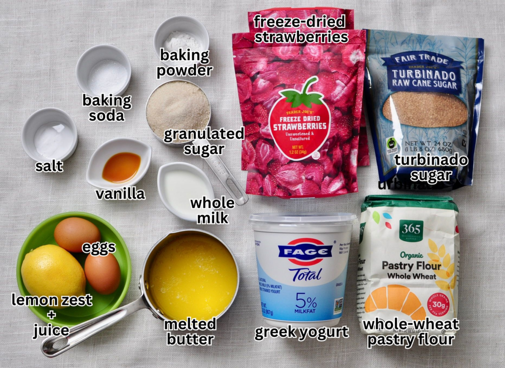 Strawberry Muffins ingredients