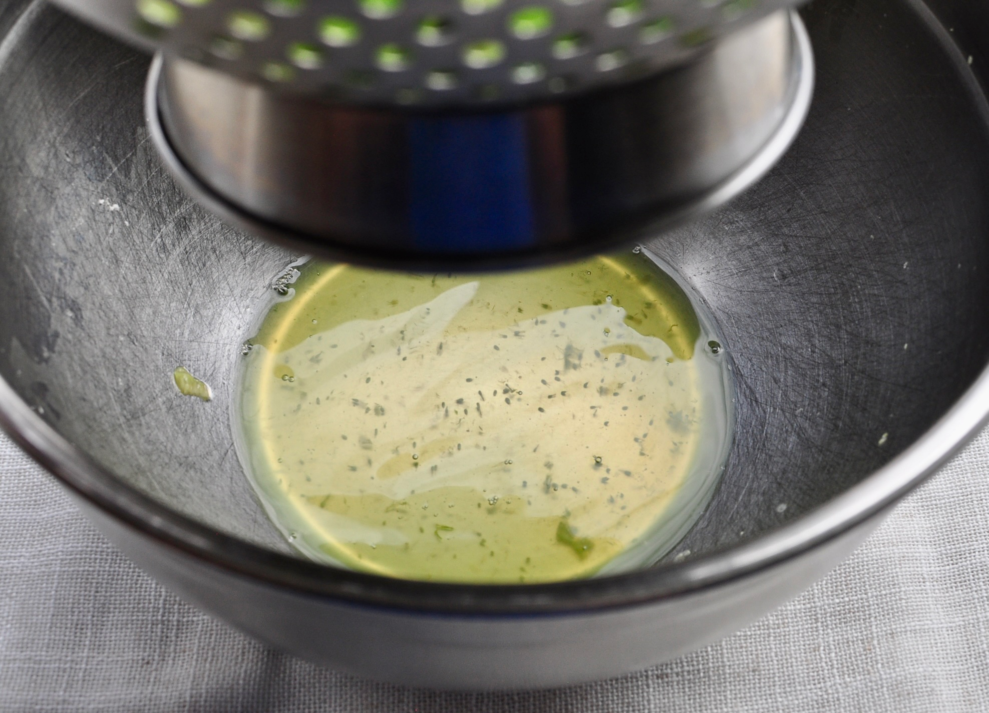 Liquid of salted cucumbers