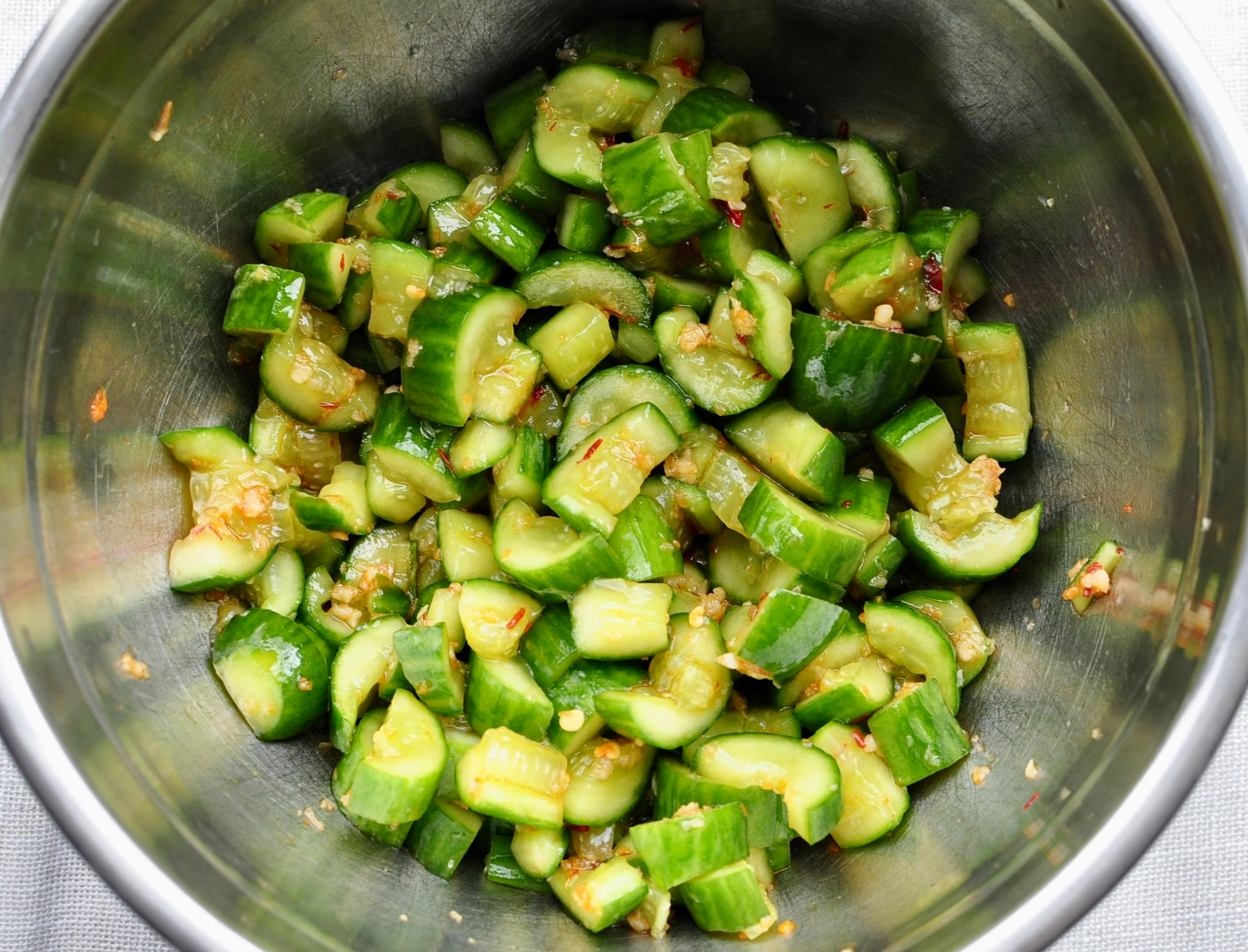 Spicy cucumber salad