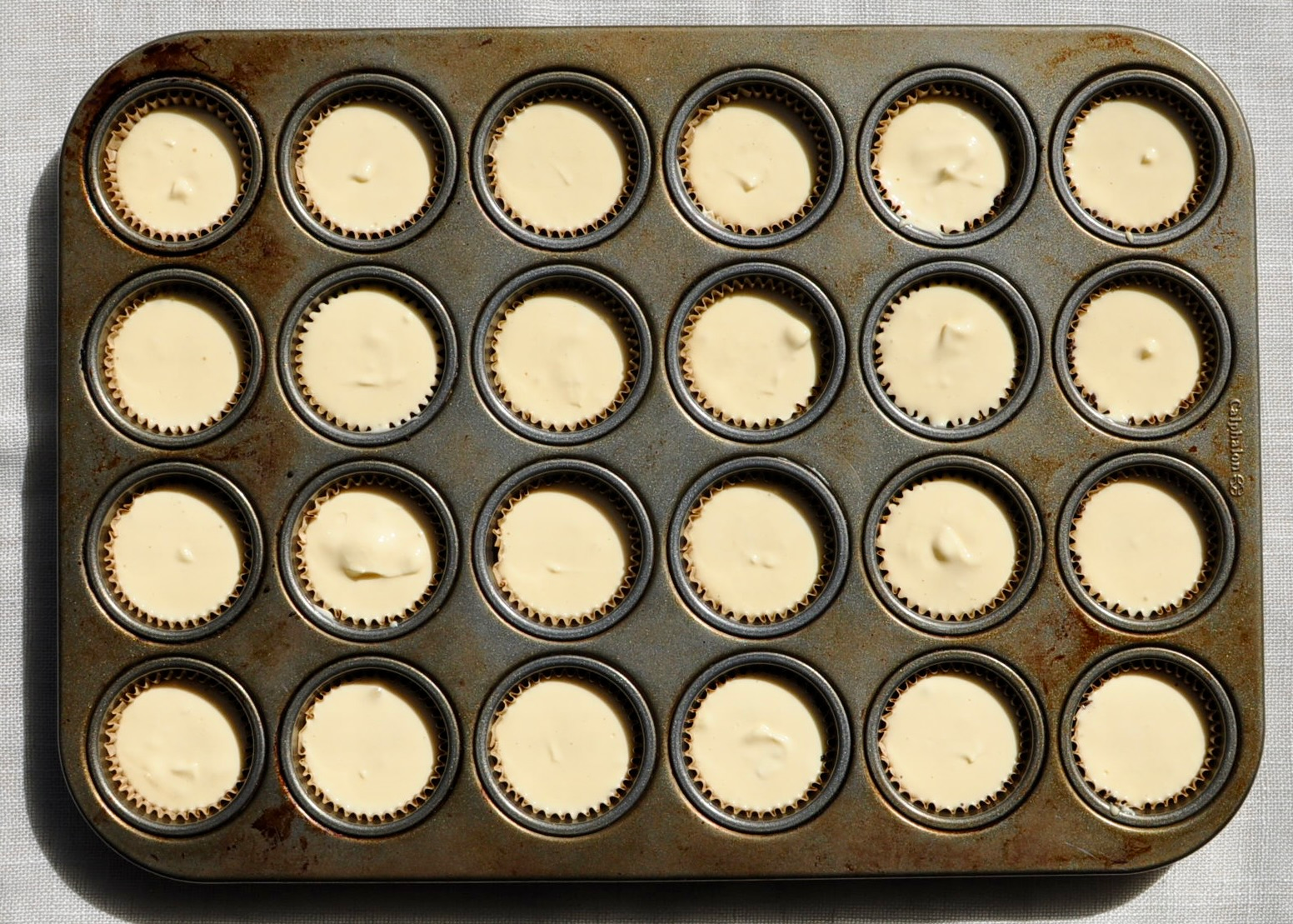 Bite Sized Cheesecake in Mini Muffin Pan