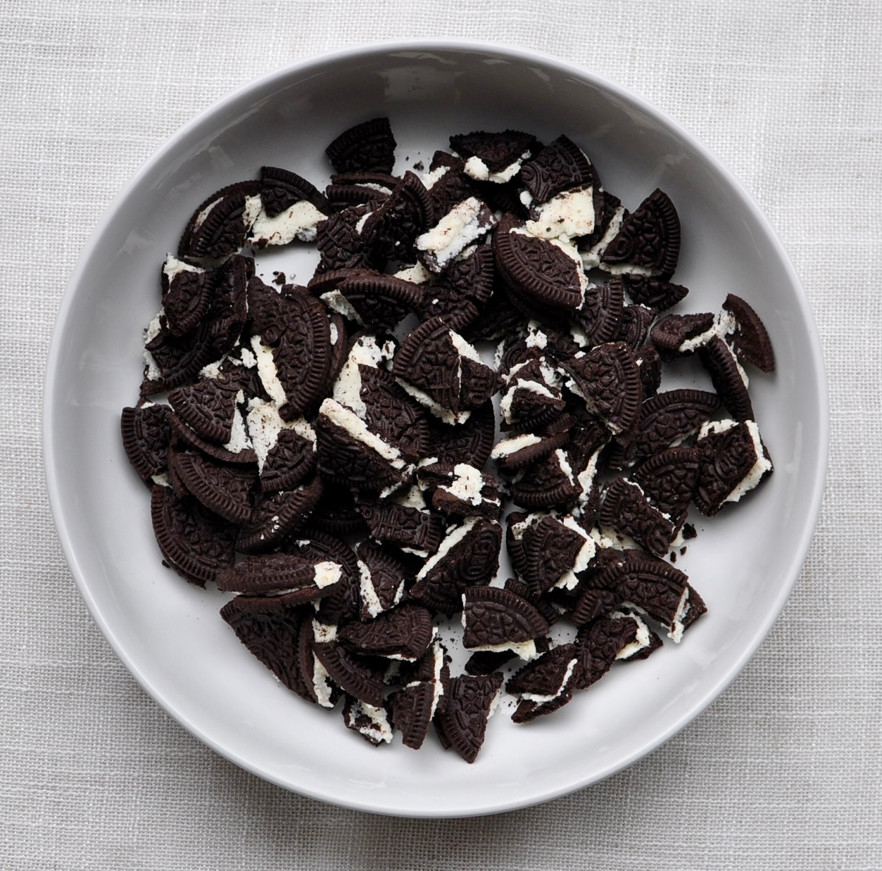 Crushed Oreos for Chocolate Oreo Ice Cream Recipe