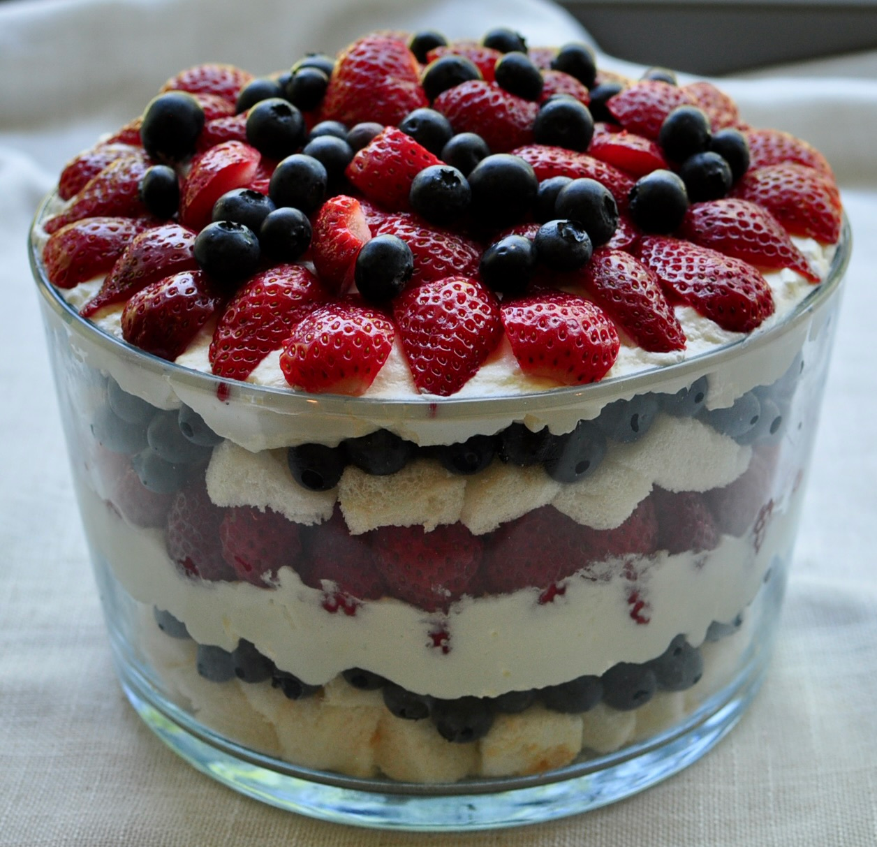 Fresh Berry Trifle with Lemon Whipped Cream