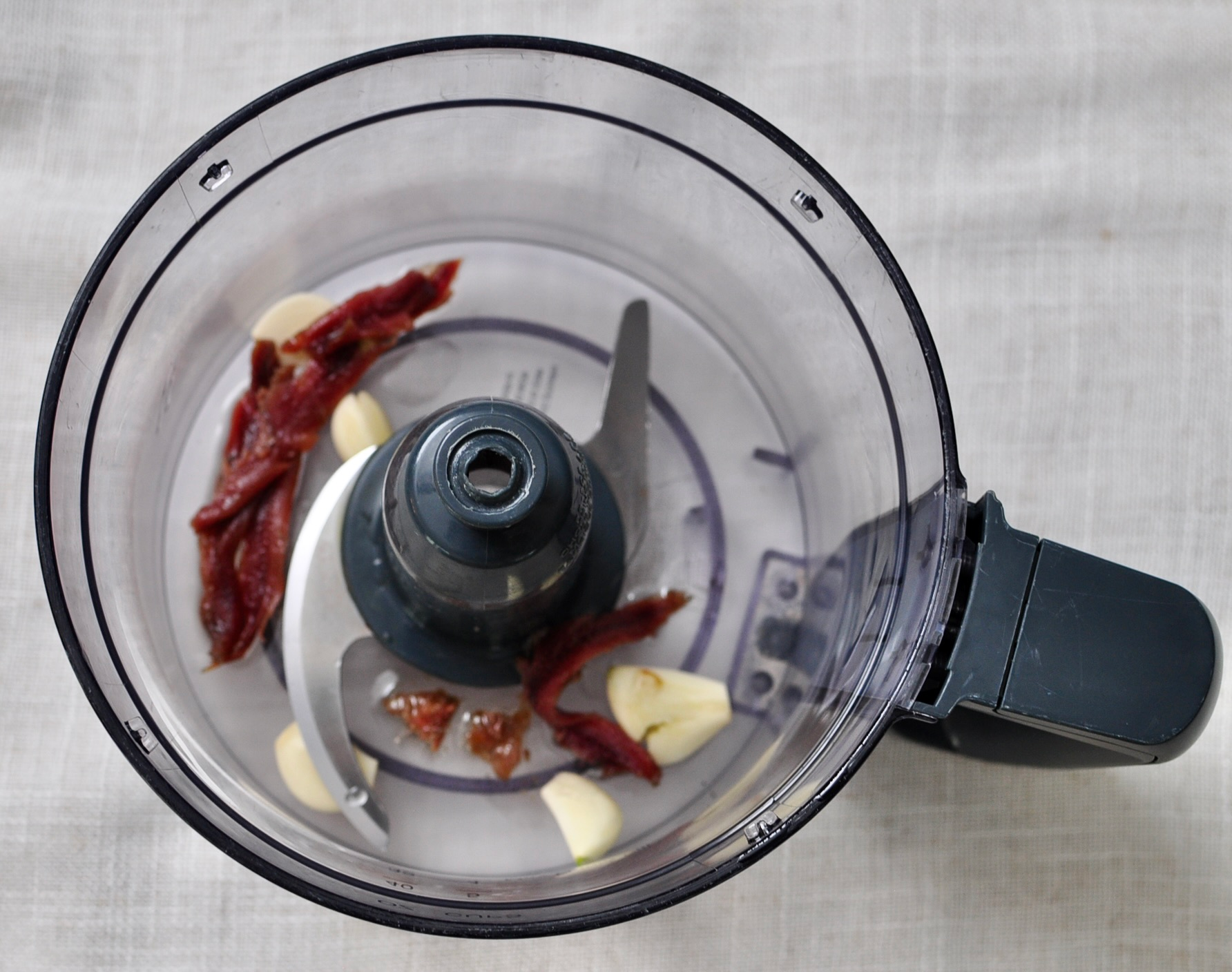 Fresh Garlic and Anchovies for Homemade Cesar Dressing Recipe