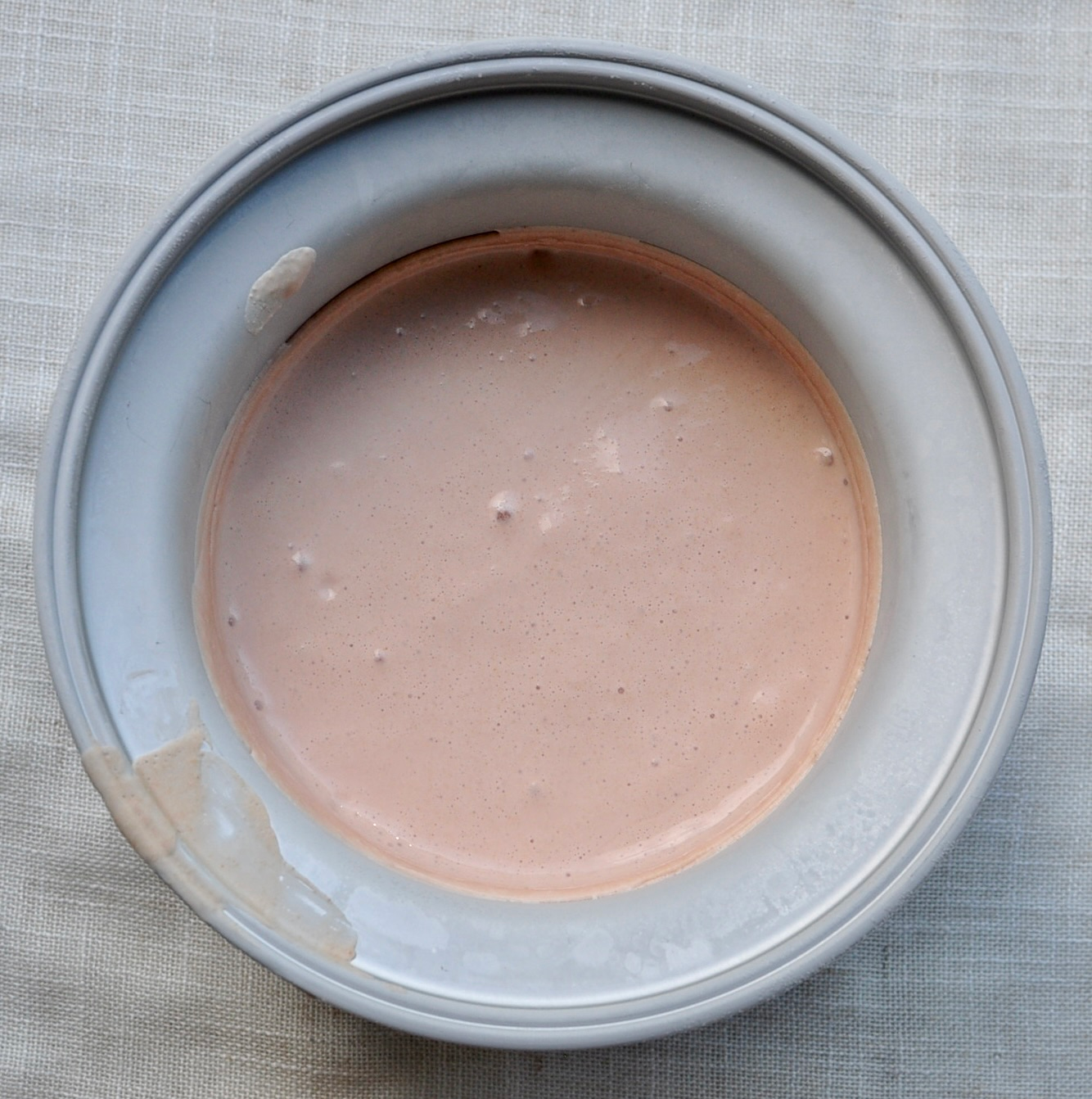 Guava Ice Cream in Freezer Bowl Ice Cream Maker