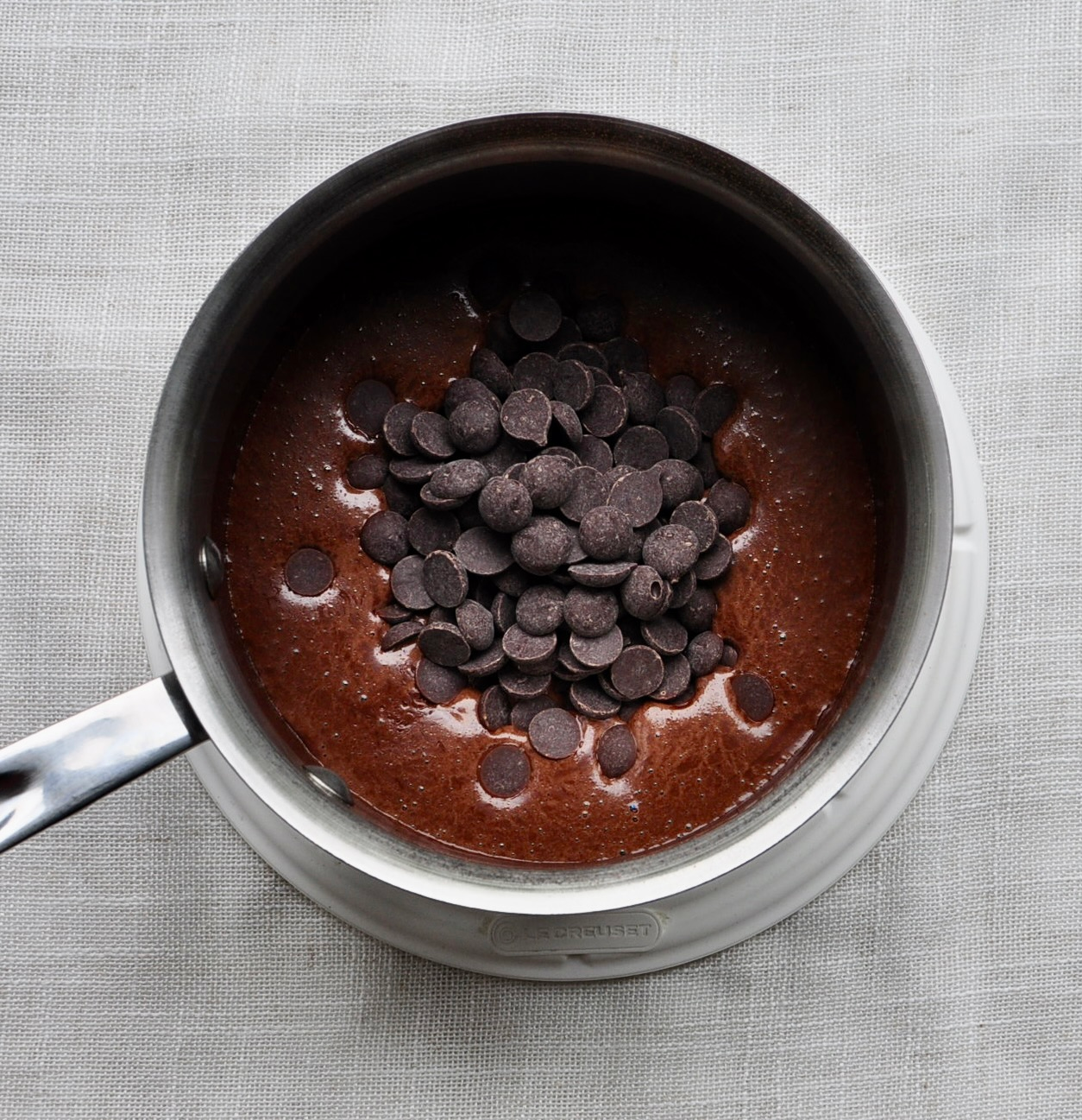 Homemade Chocolate Ice Cream with Chocolate Callets
