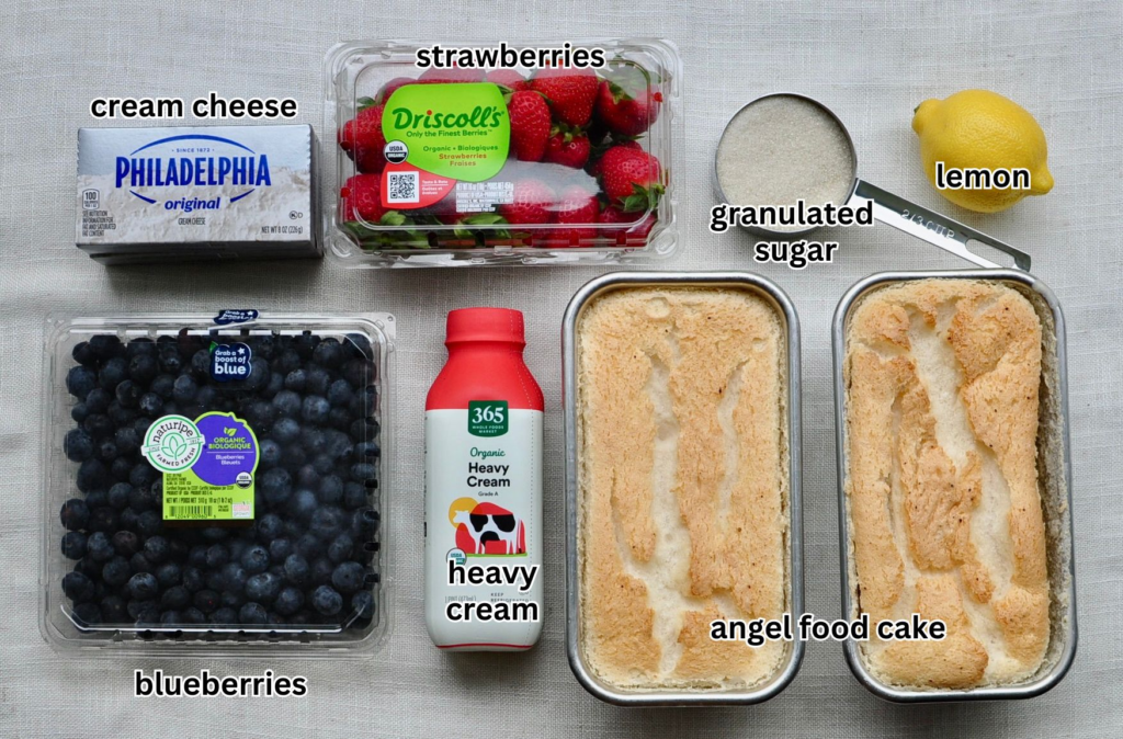 Ingredients for Berry Trifle with Angel Food Cake
