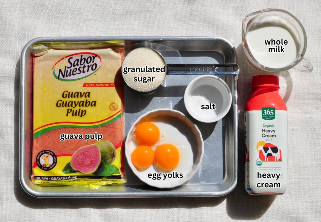 Ingredients for Guava Ice Cream Recipe