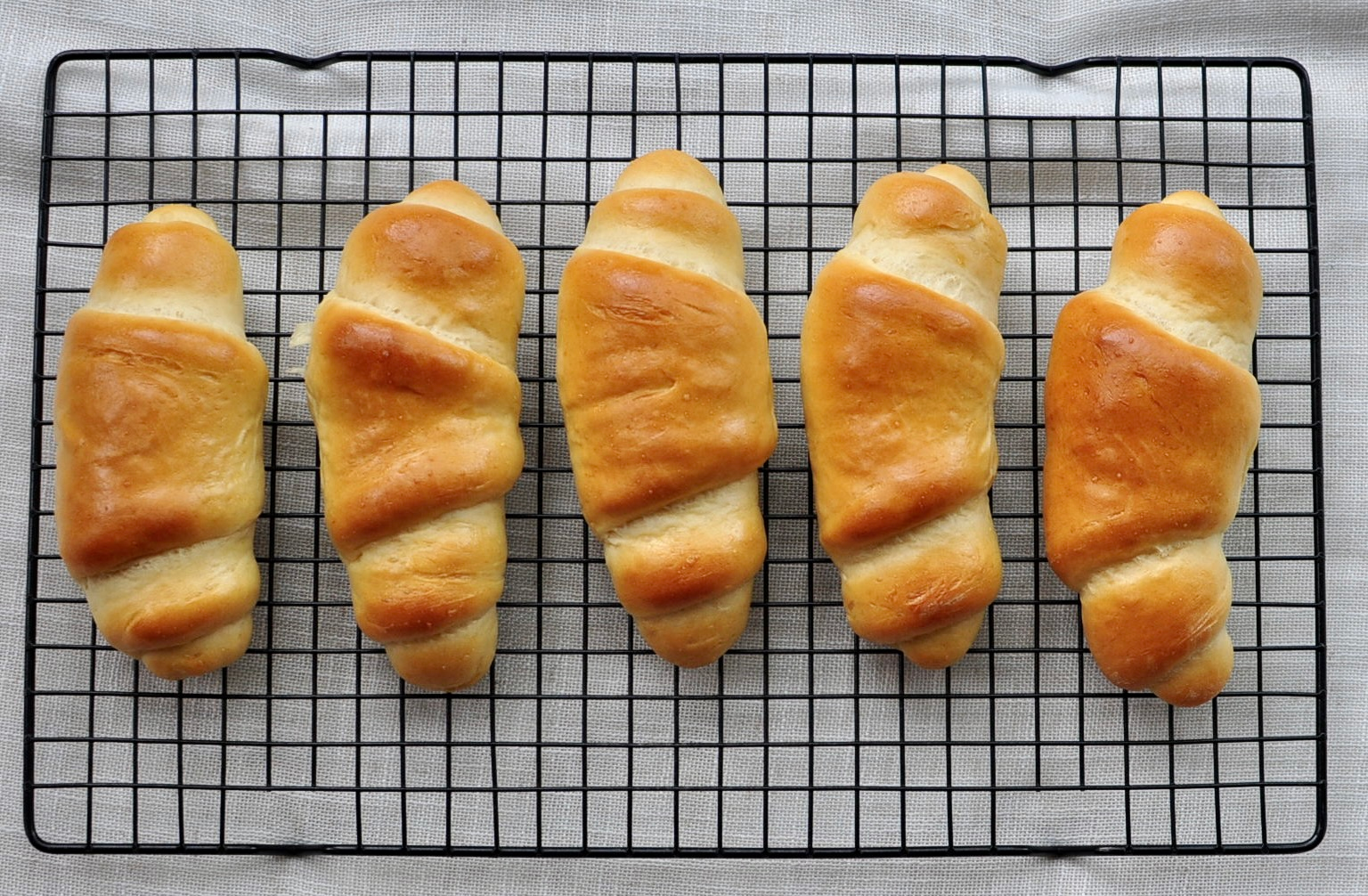Milk Bread Croissant Shaped Rolls