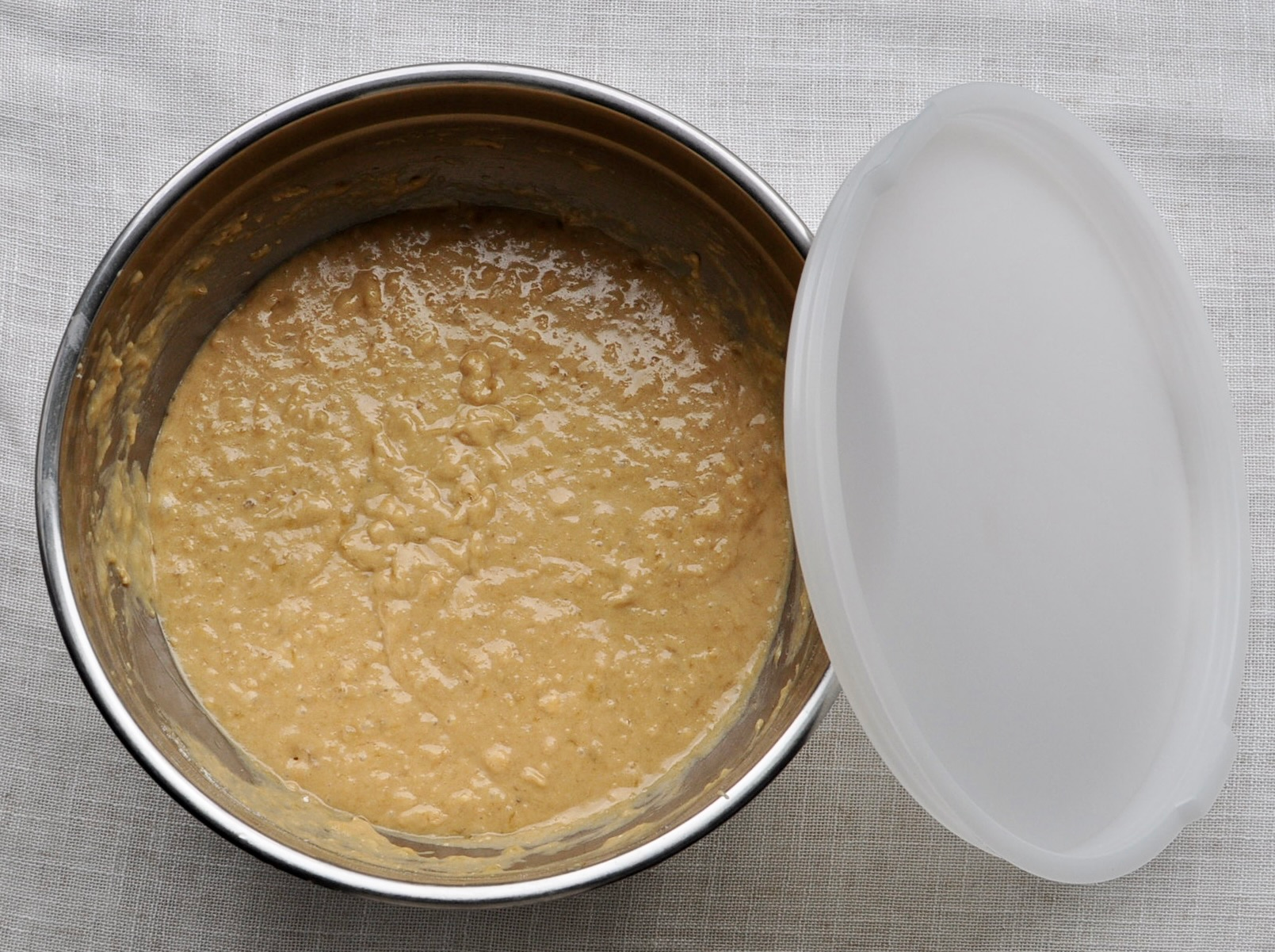 Miso Brown Butter Banana Muffin Batter