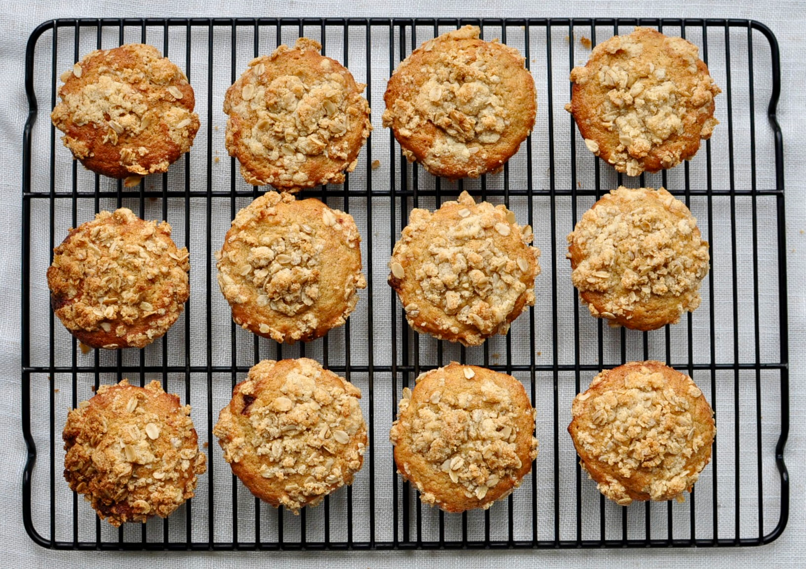 Miso Brown Butter Banana Muffins on Cooling Rack
