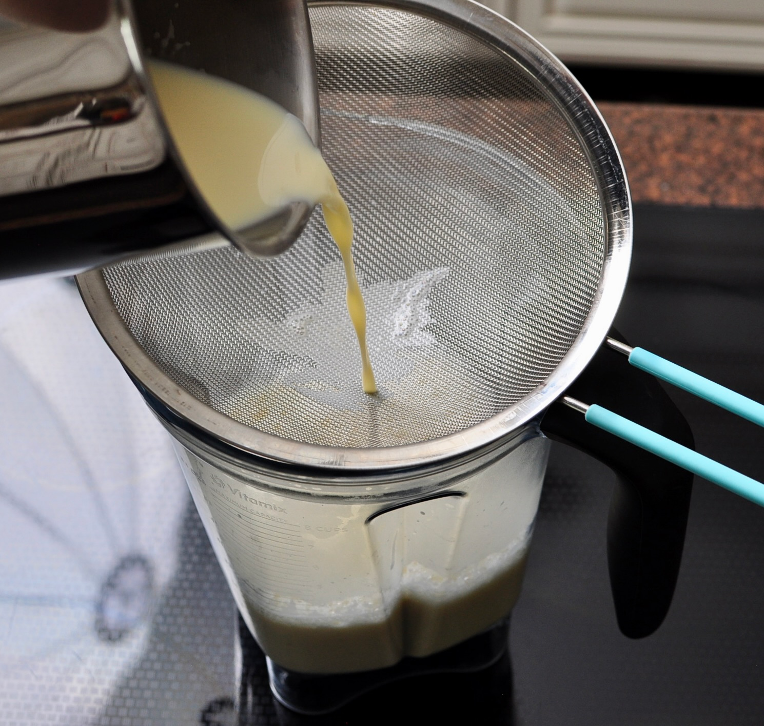 Strain Egg Custard for Guava Ice Cream Recipe