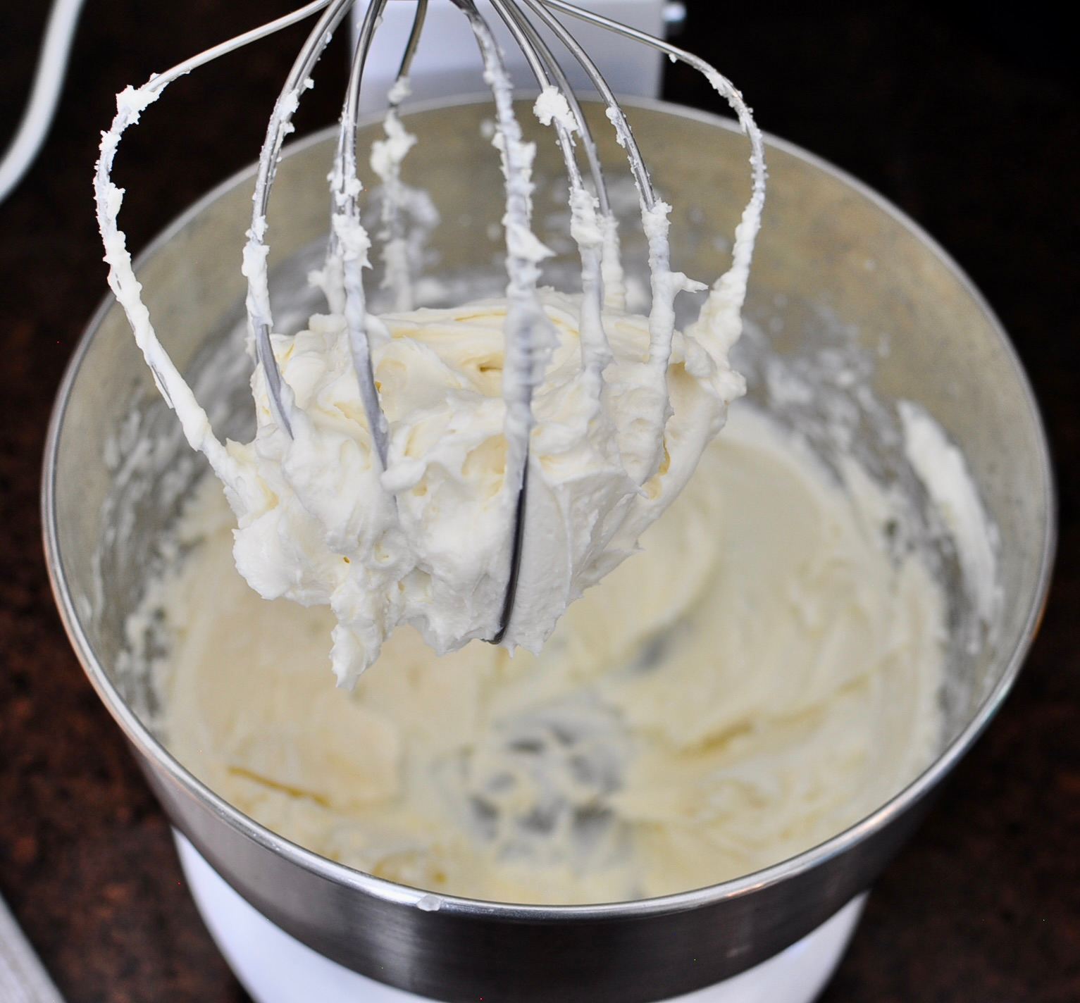Whipped Cream Cheese and Sugar for Berry Trifle