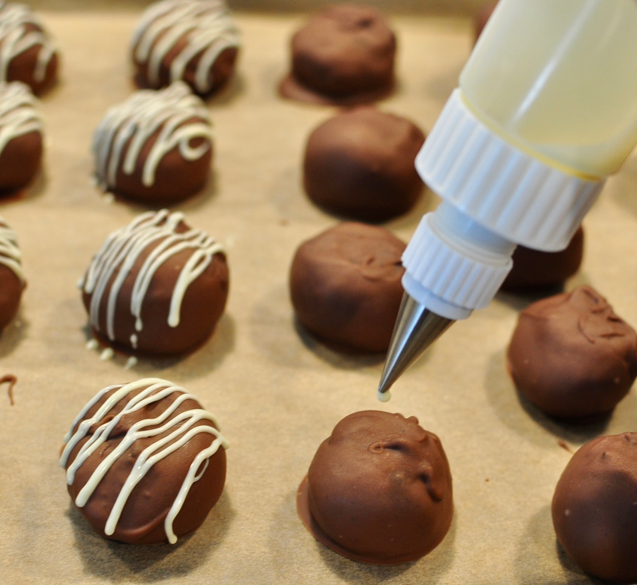White Chocolate Drizzle Oreo Truffle Balls