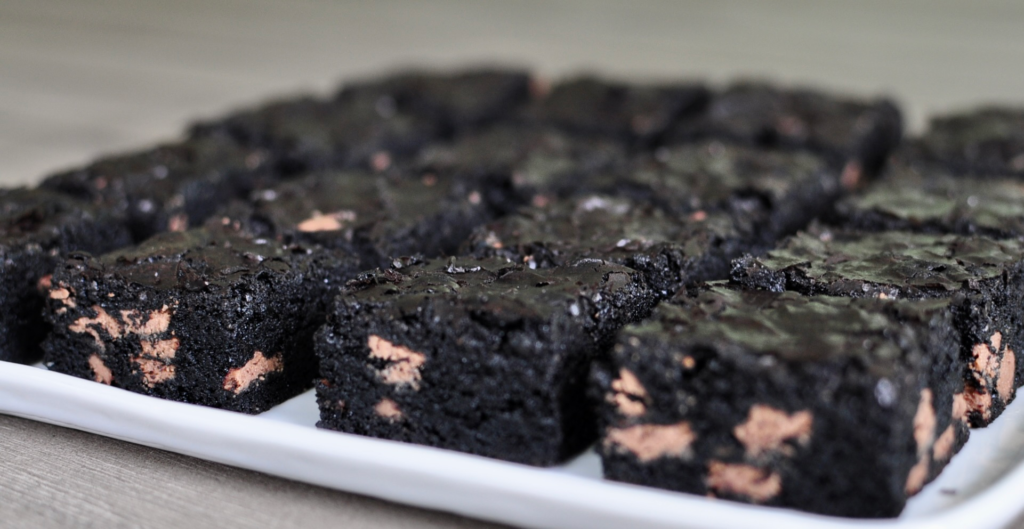 Chewy Fudgy Black Cocoa Brownies