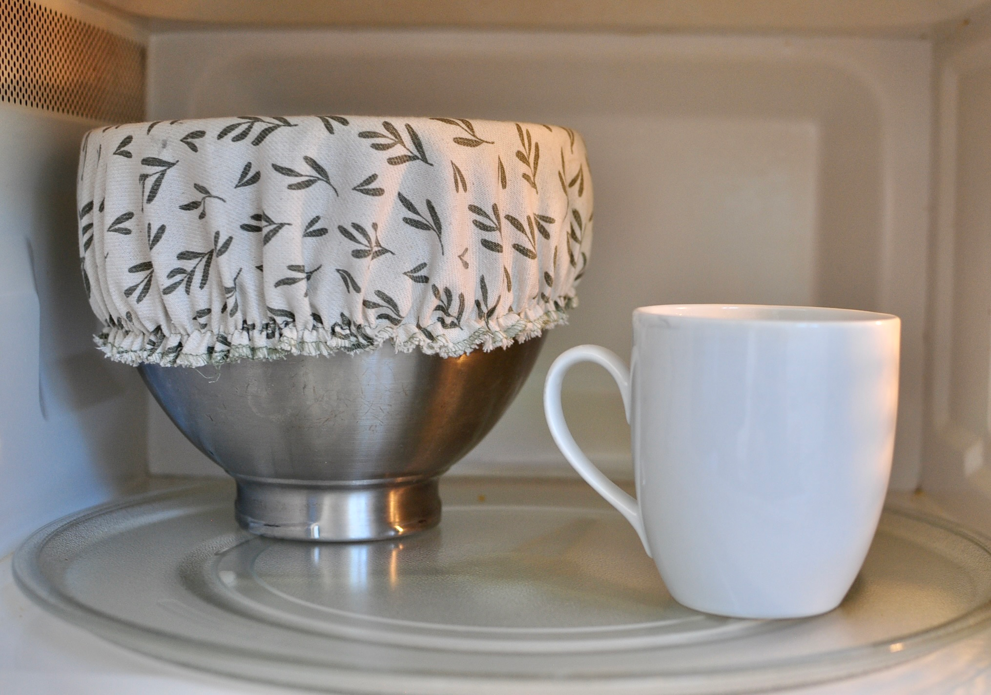 Dough Rise in Microwave with a Cup of Hot Water