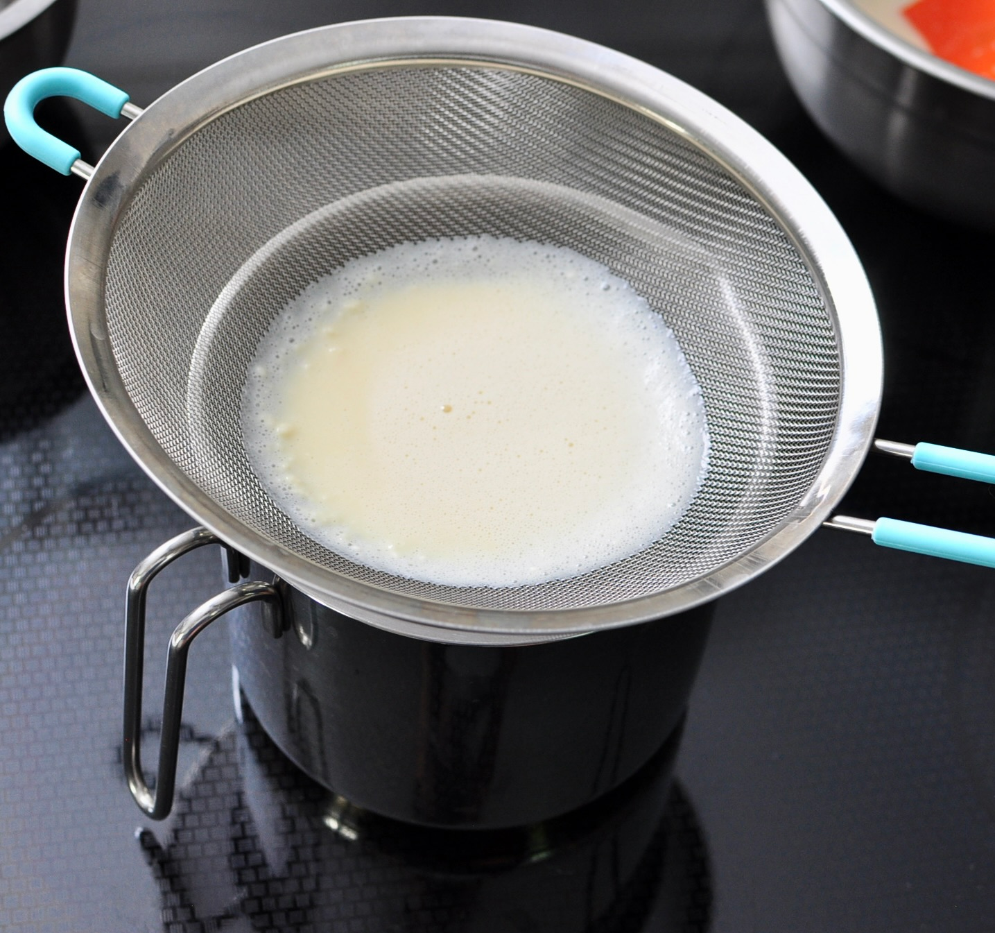 Fine Mesh Sieve for Straining Shanghai Butter Mochi Batter
