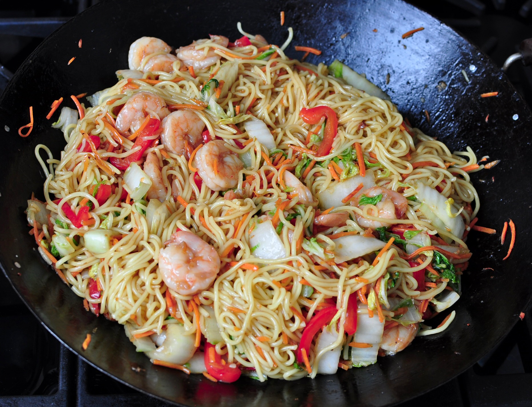 Homemade Shrimp and Vegetable Lo Mein